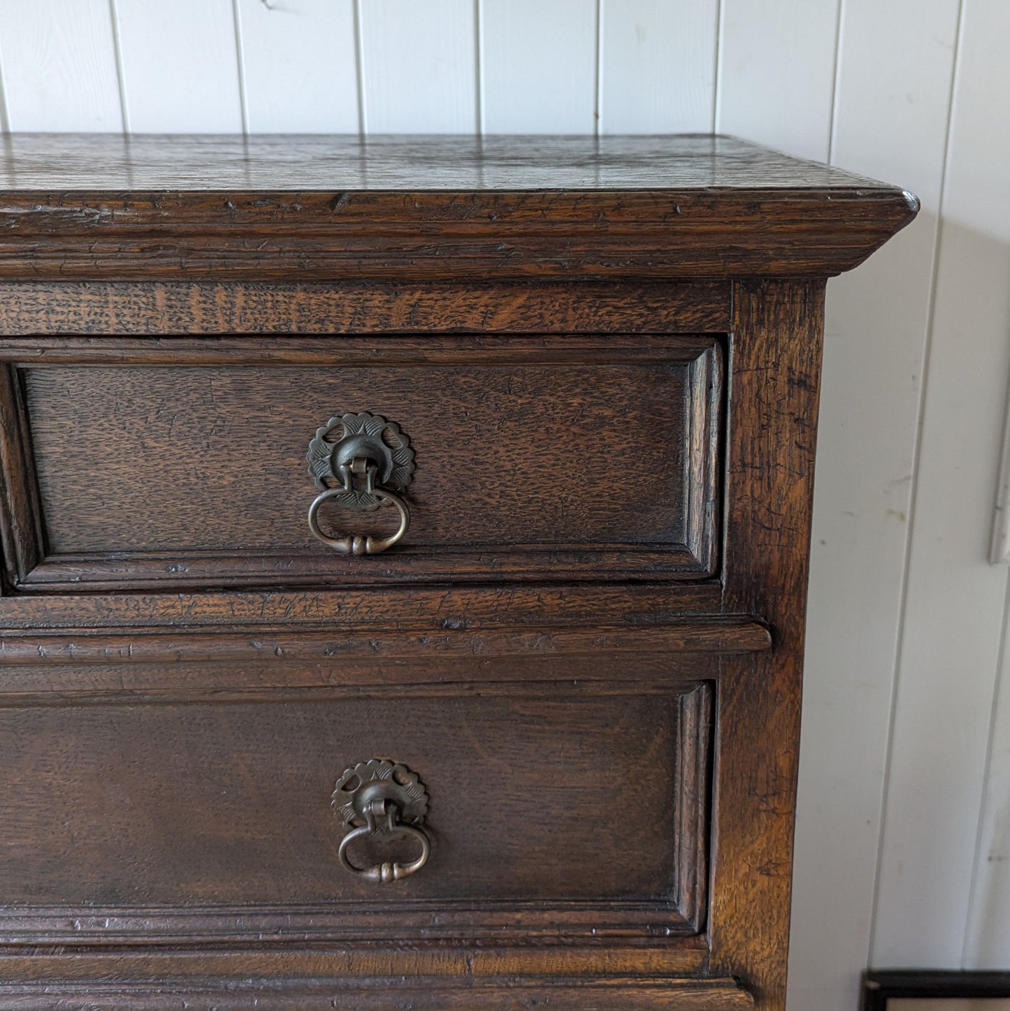 Antique Oak Chest on Chest