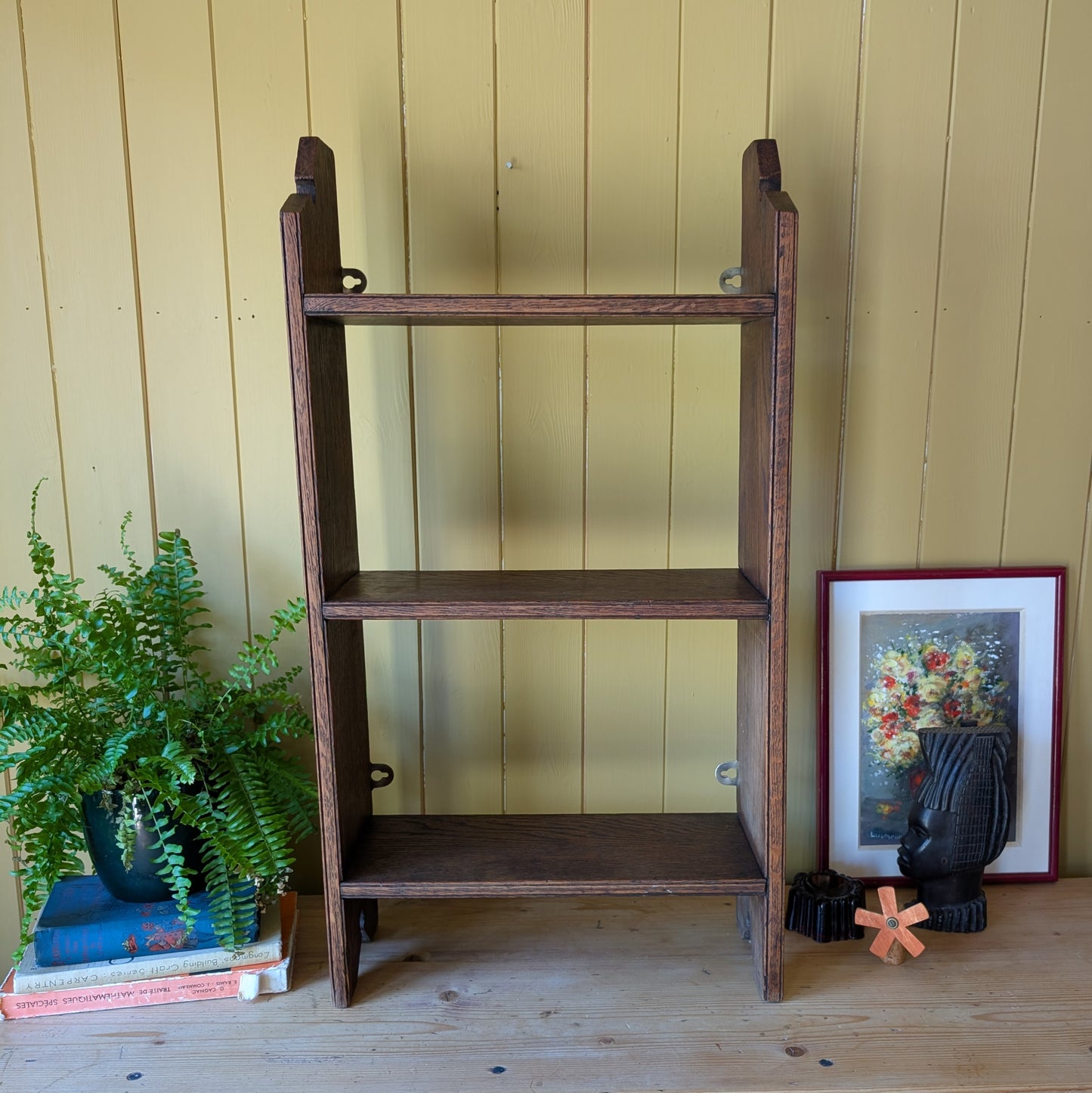Small Oak Countertop Shelves