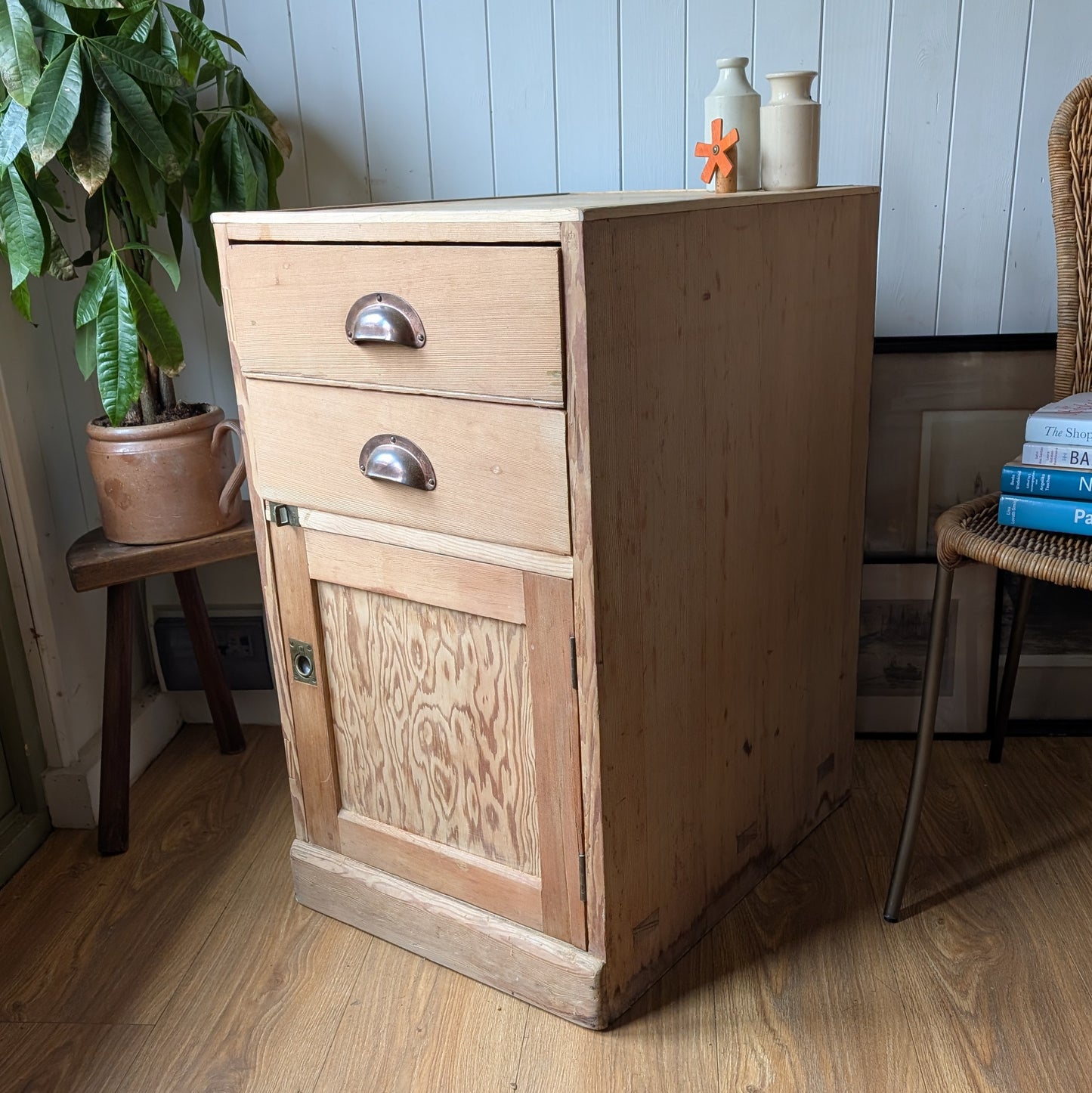 Small Antique Campaign Cupboard