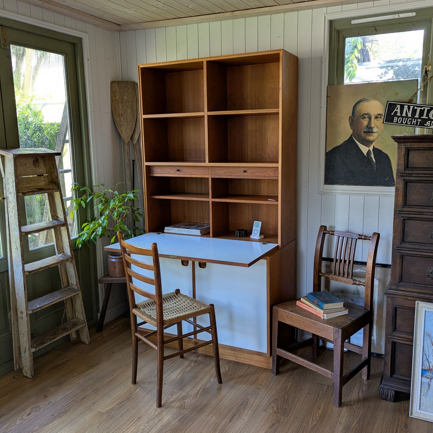 Mid Century Bookcase Bureau