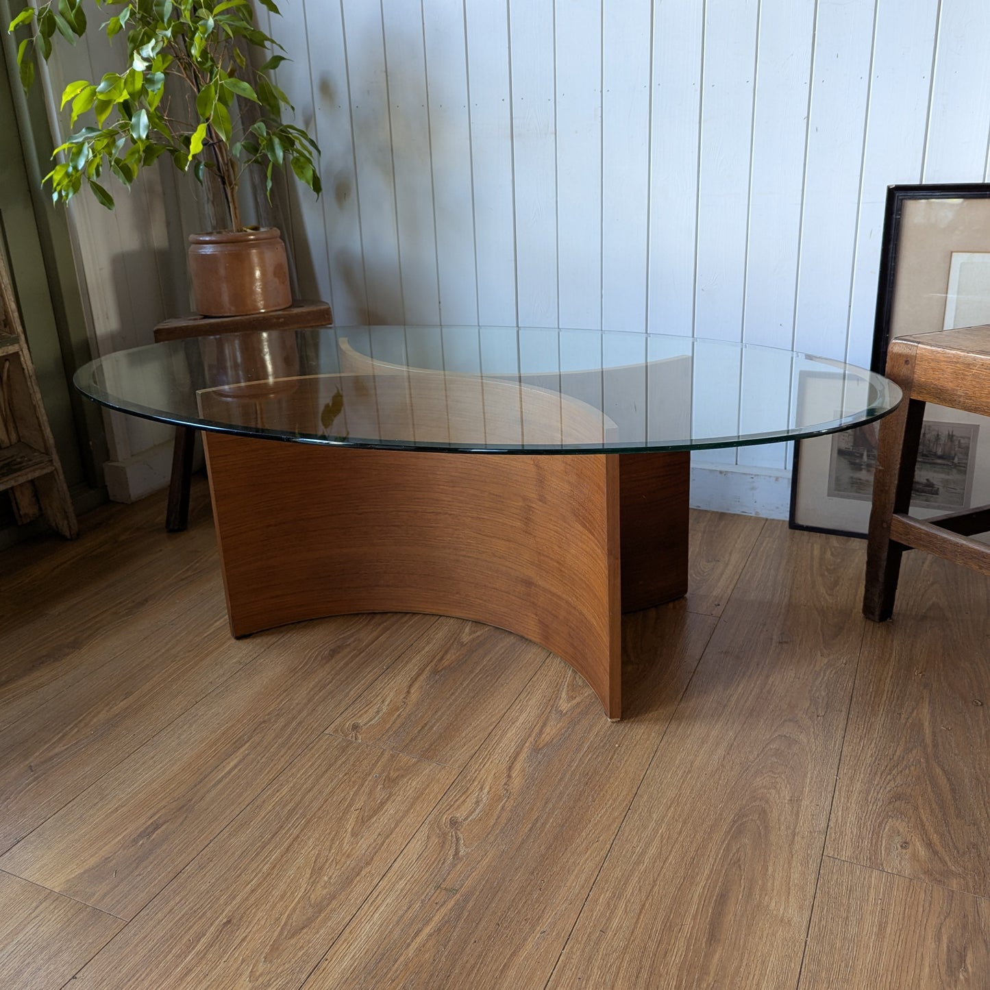 Mid Century Glass Coffee Table