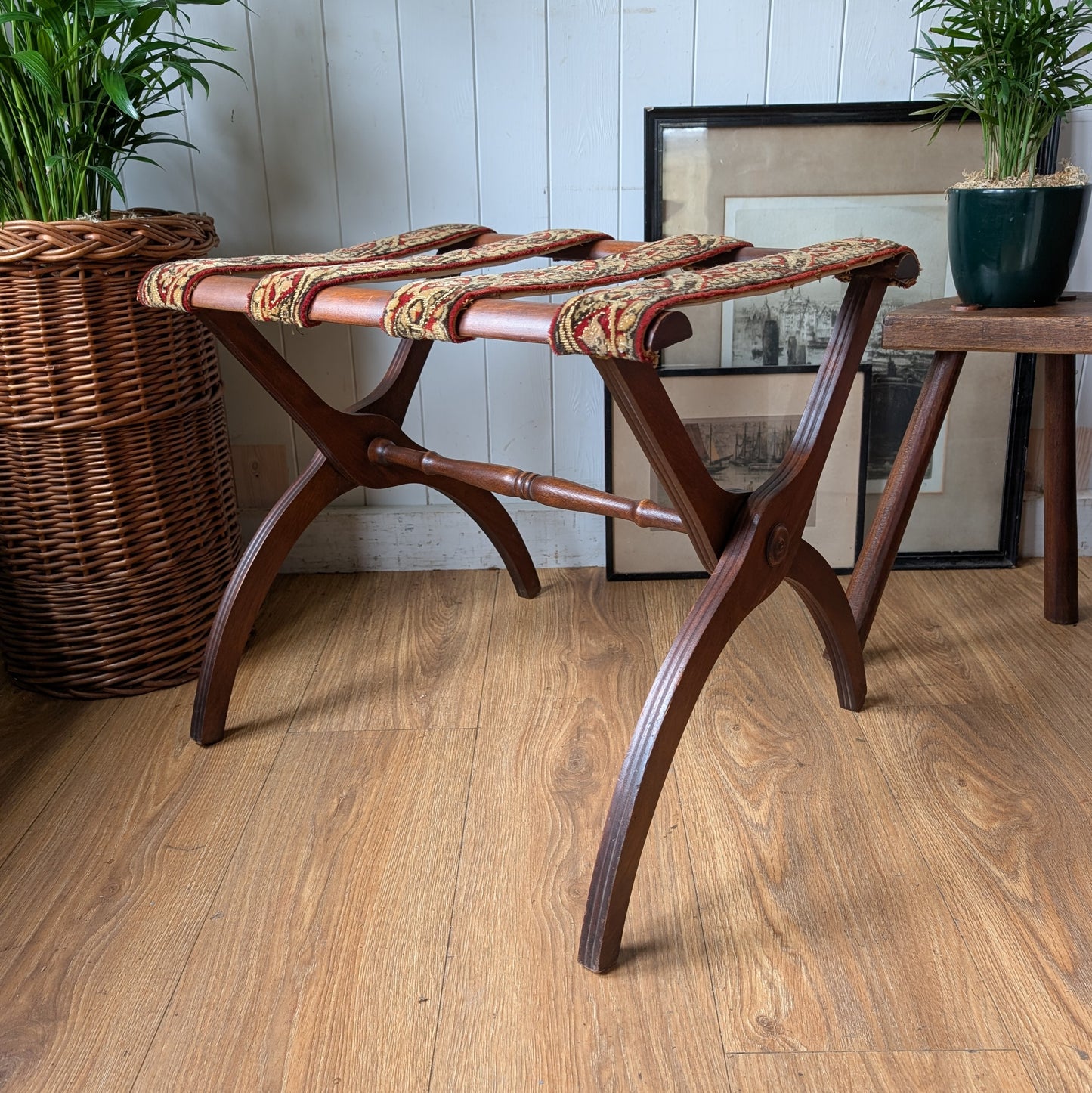 Vintage Folding Luggage Rack