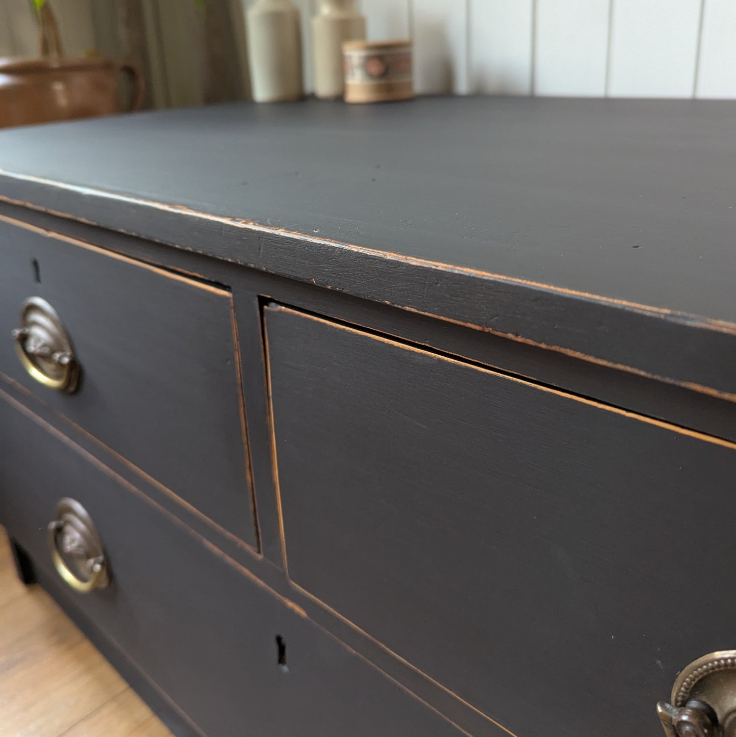 Low Antique Chest of Drawers