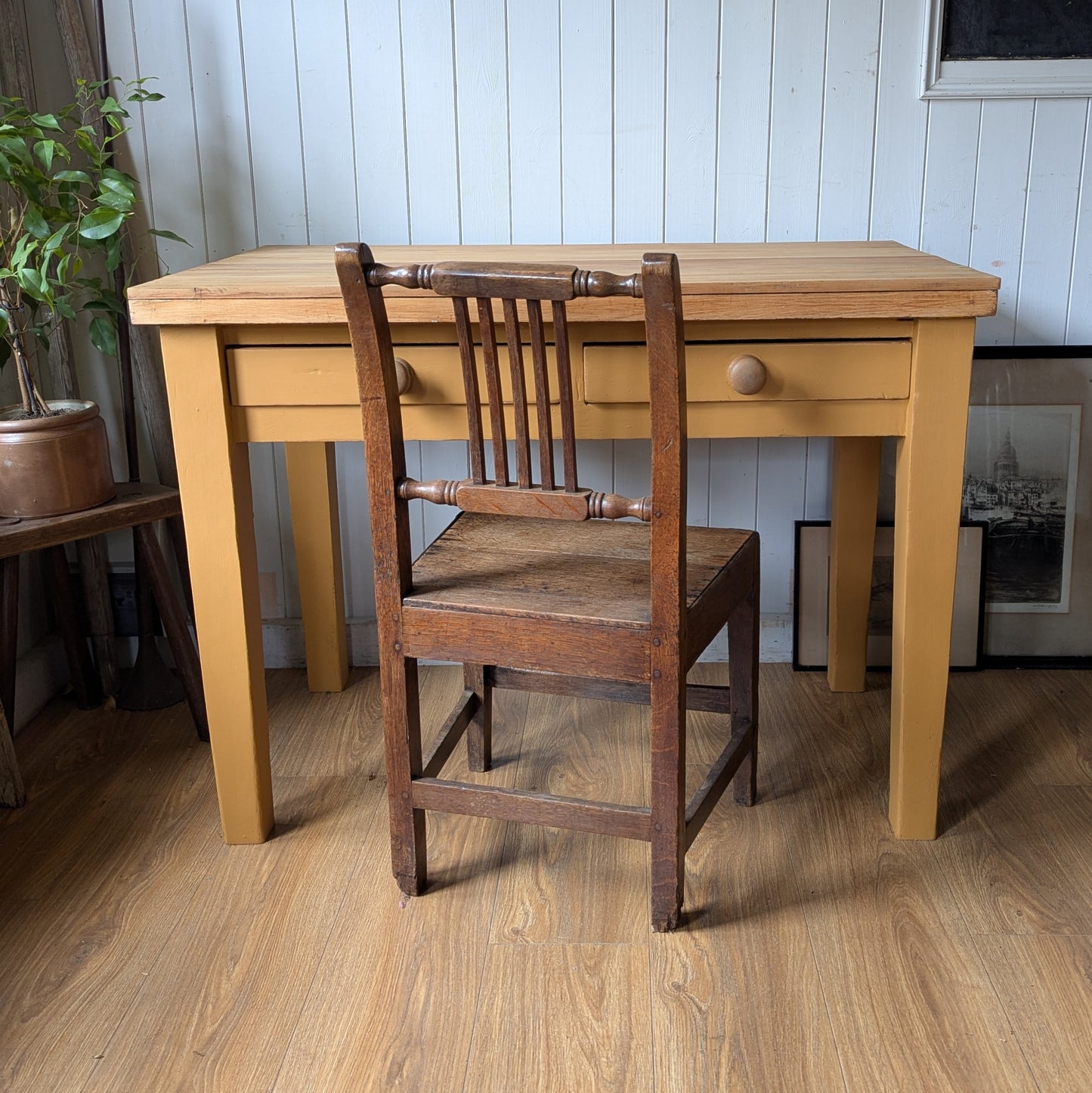 Painted Victorian Pine Table
