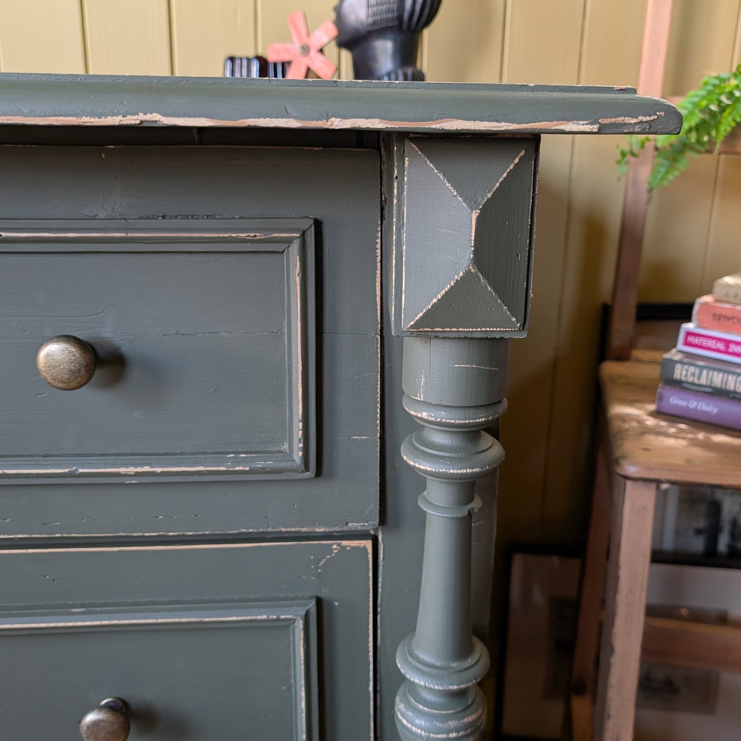 Painted Antique French Chest of Drawers