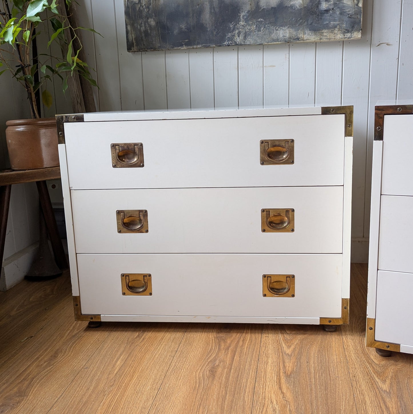 Pair of Mid Century Campaign Style Drawers