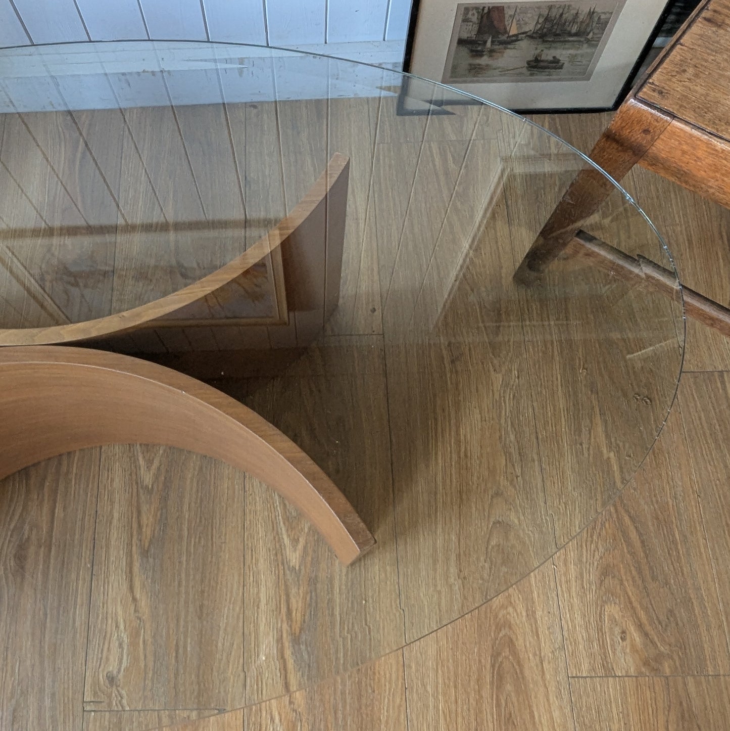 Mid Century Glass Coffee Table