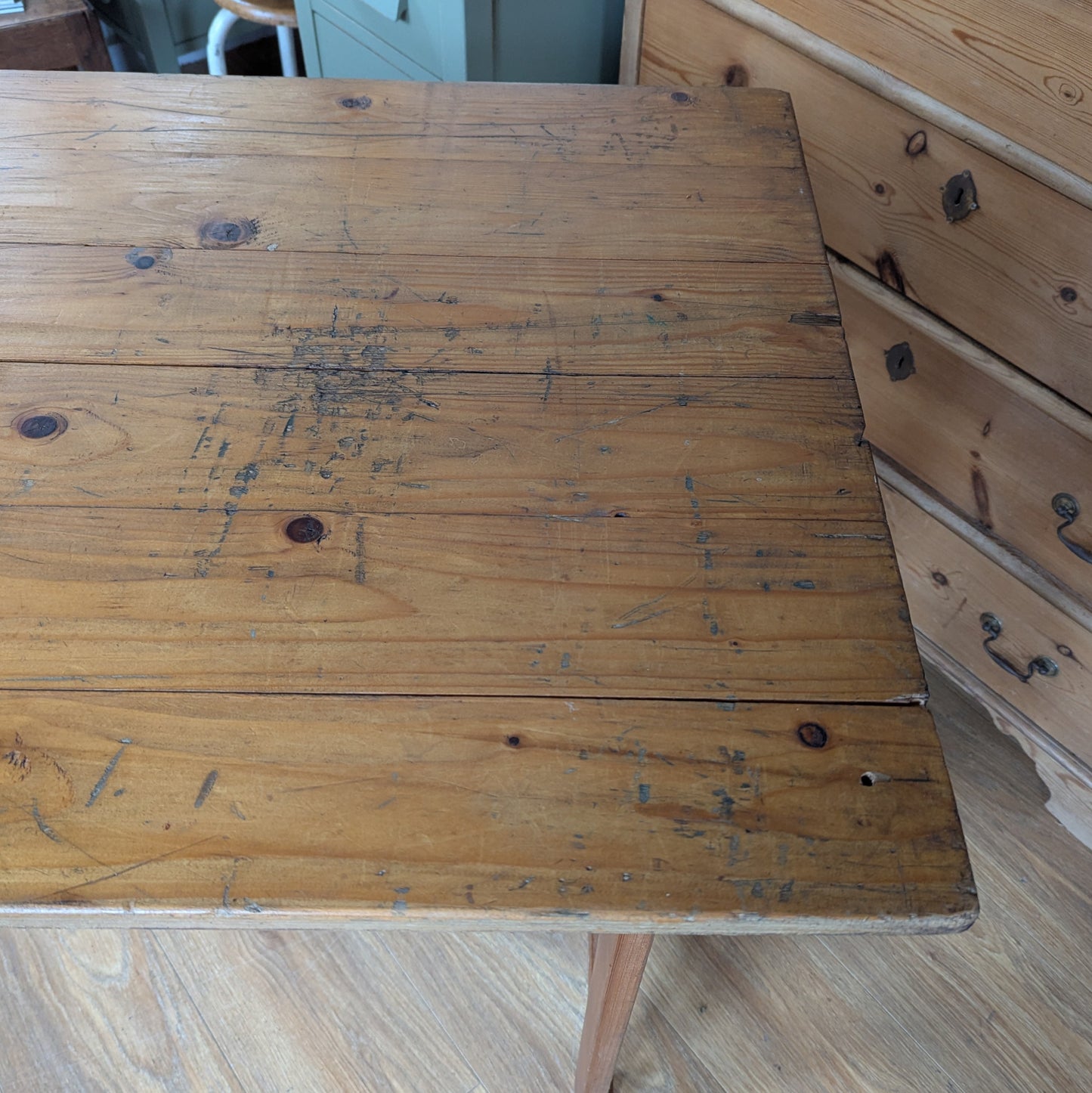 Vintage Pine Trestle Table