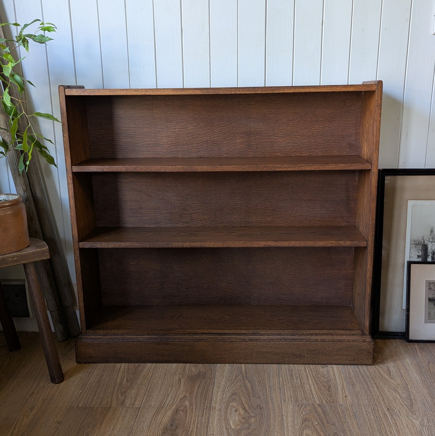 Small Vintage Oak Bookcase