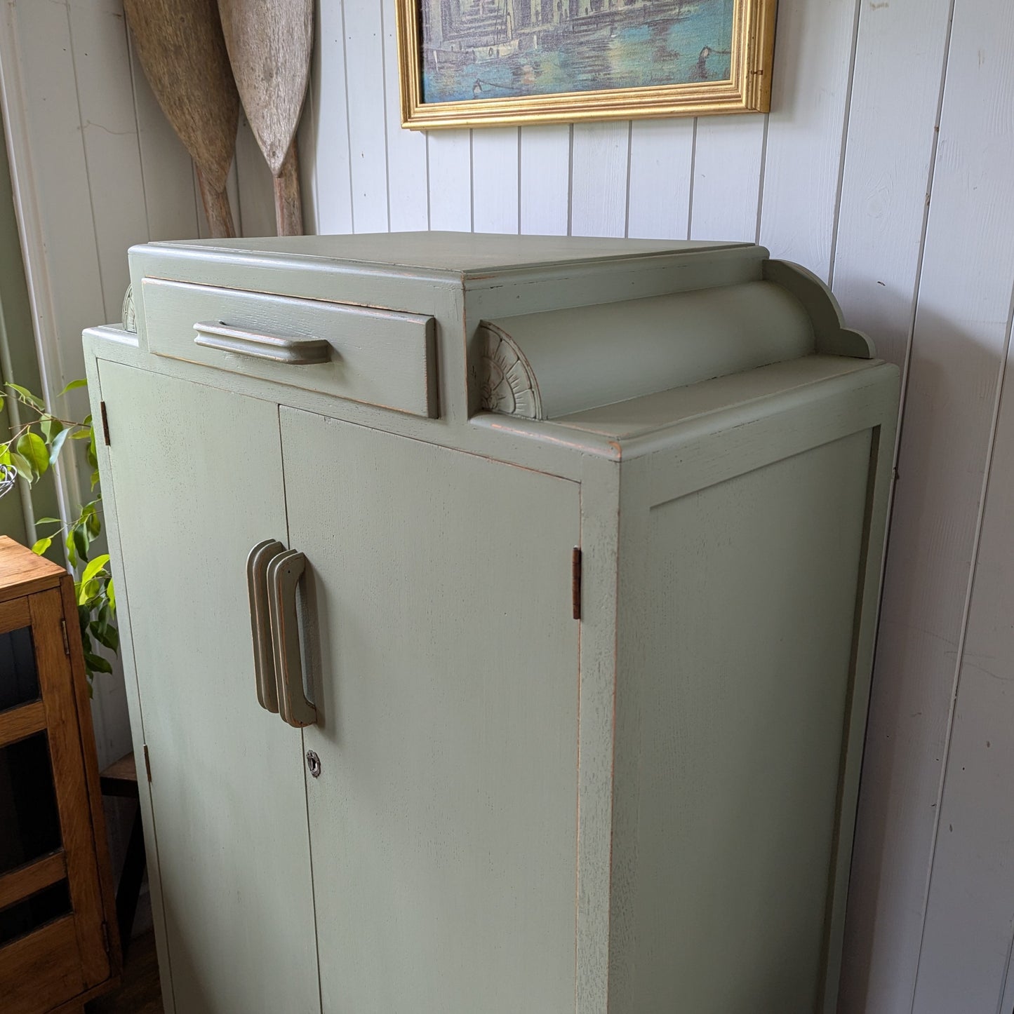 Small Vintage Painted Wardrobe.
