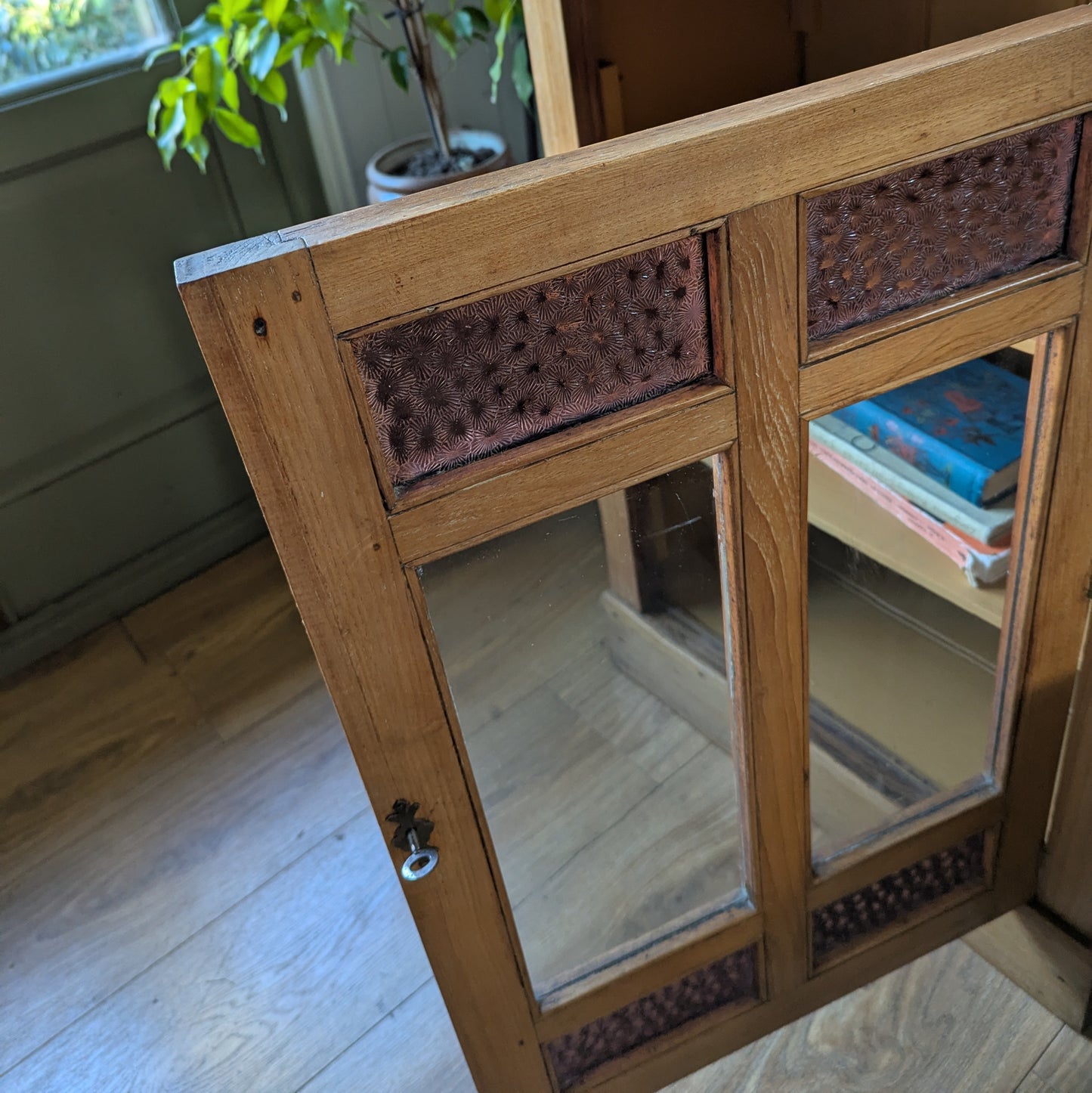 Small Arts and Crafts Glazed Cabinet
