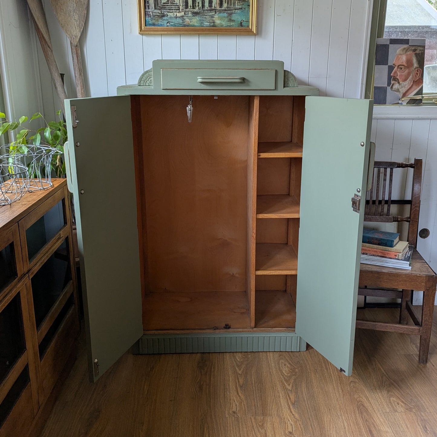 Small Vintage Painted Wardrobe.