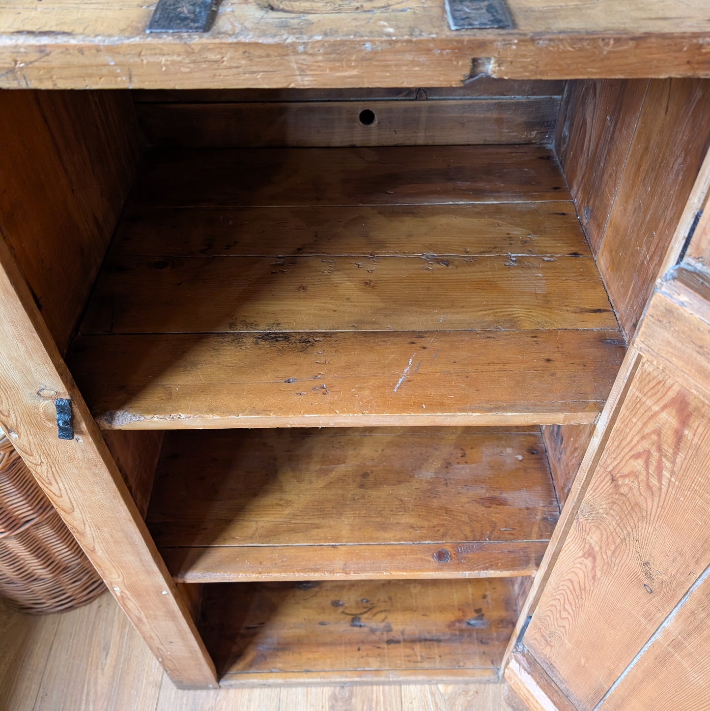 Rustic Victorian Pine Cupboard