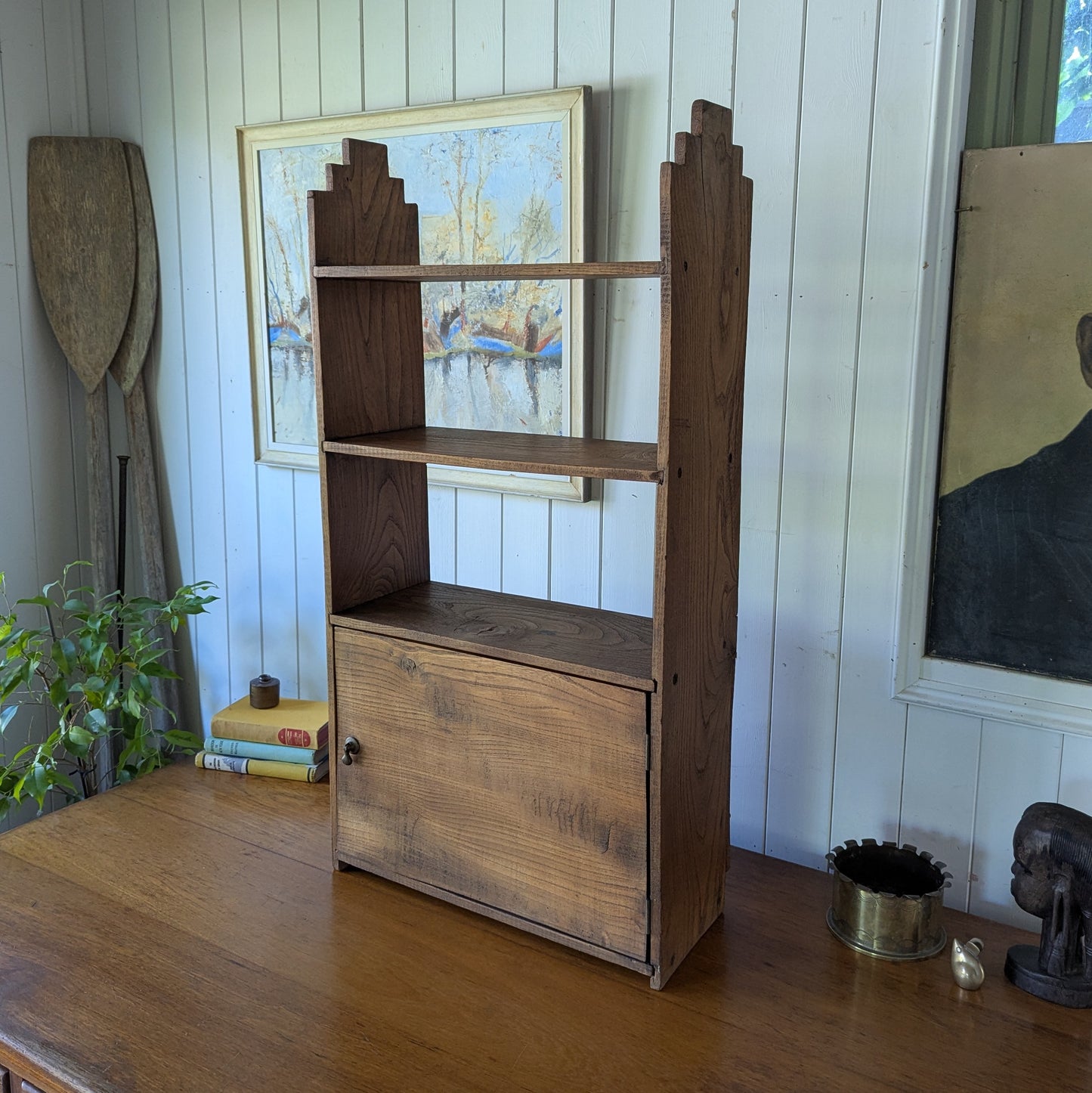 Small Oak Shelving Unit