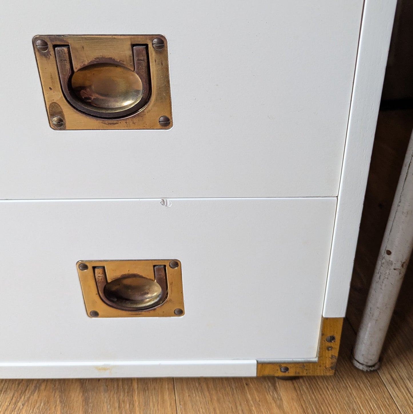 Pair of Mid Century Campaign Style Drawers