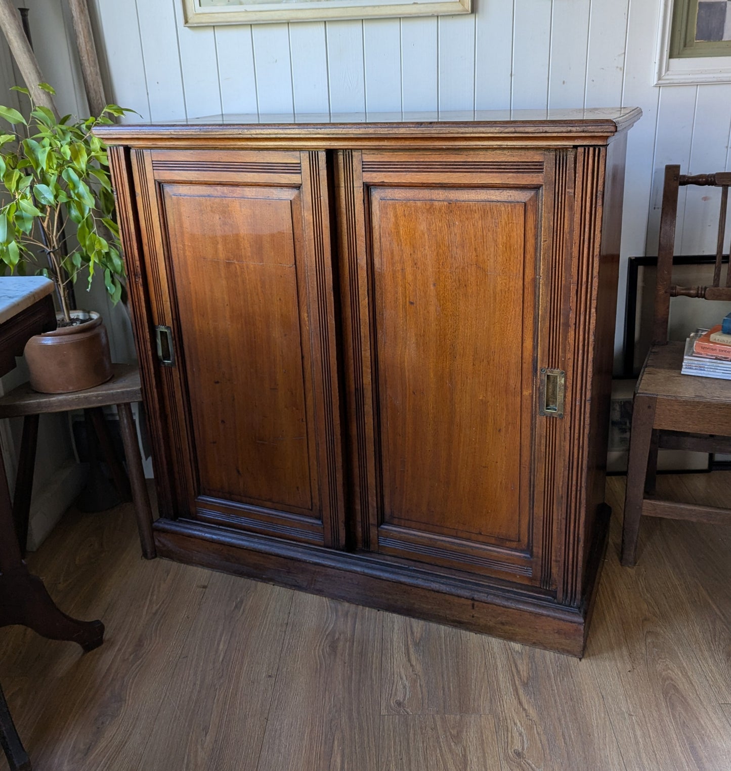 Victorian Cupboard with Sliding Doors