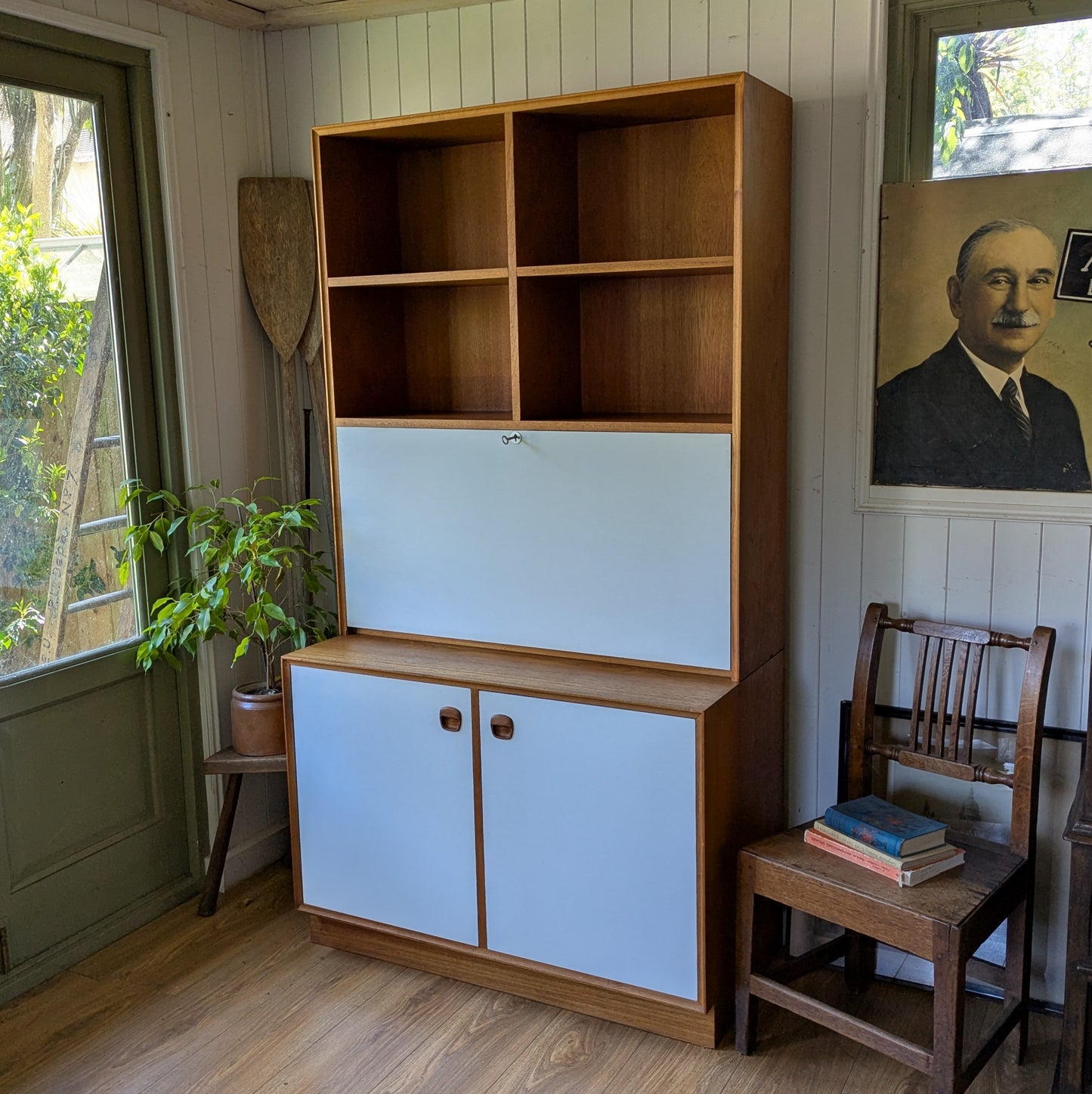 Mid Century Bookcase Bureau