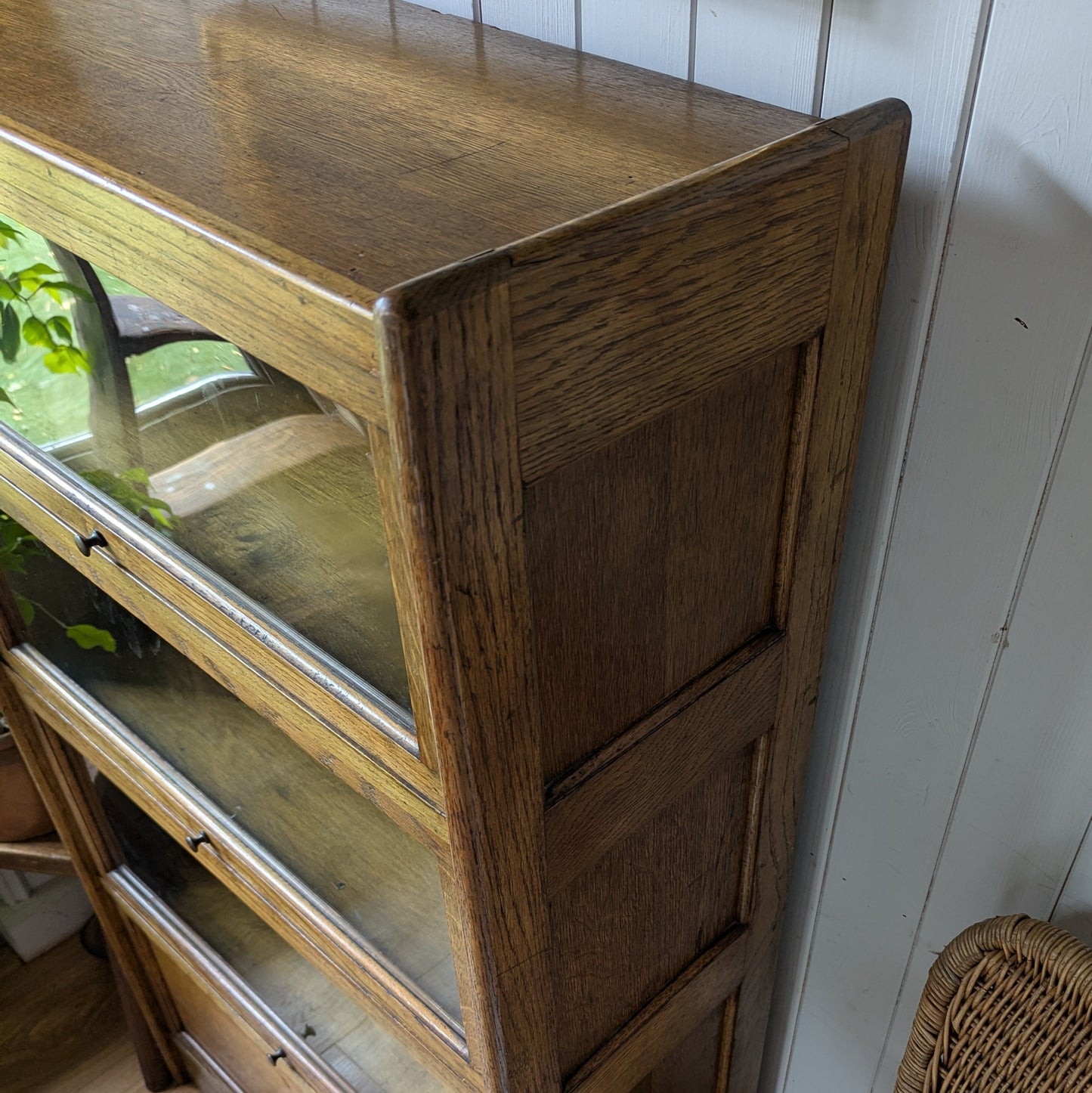 Antique Oak Barristers Bookcase
