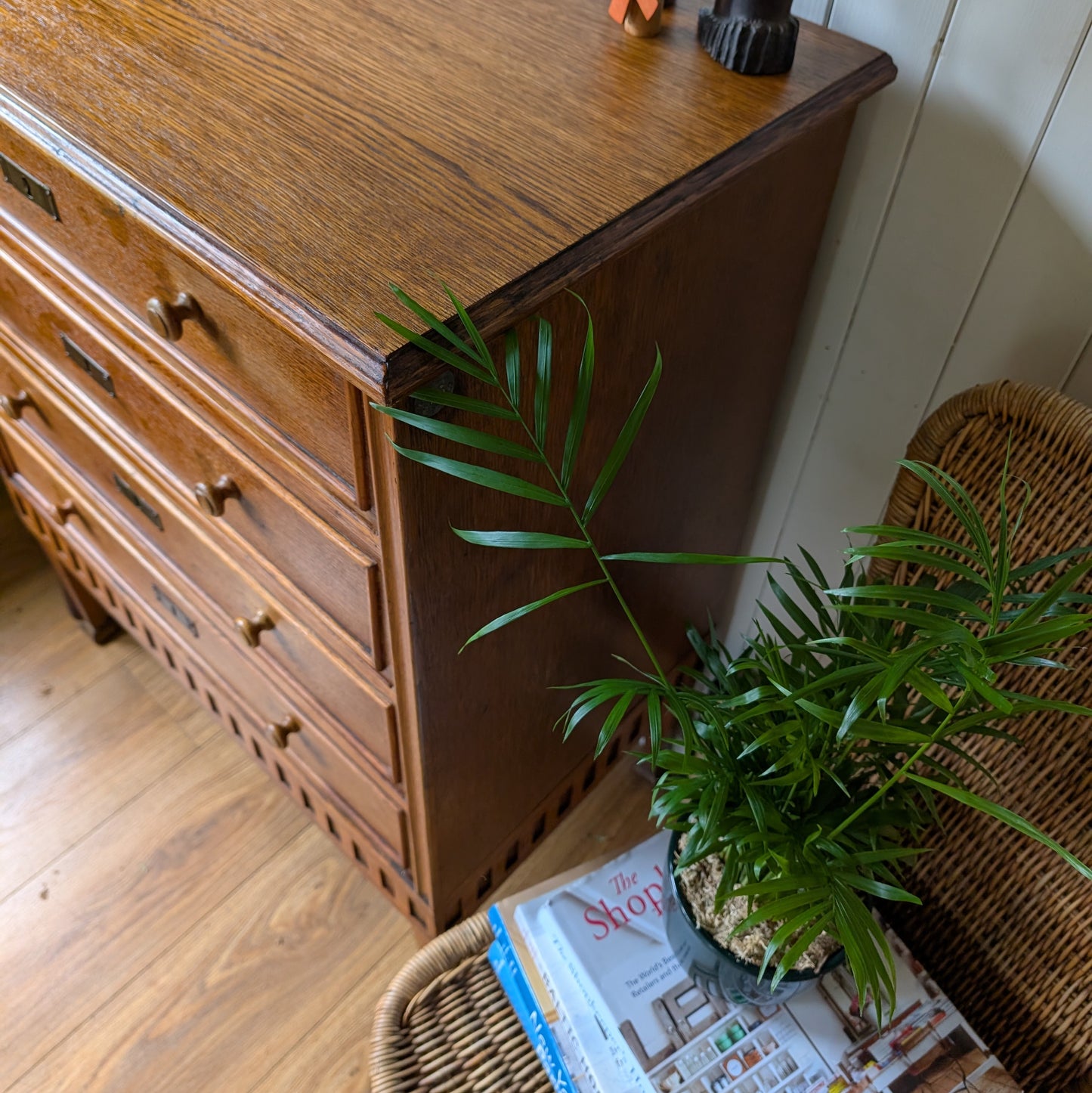 Vintage French Oak Chest of the Drawers