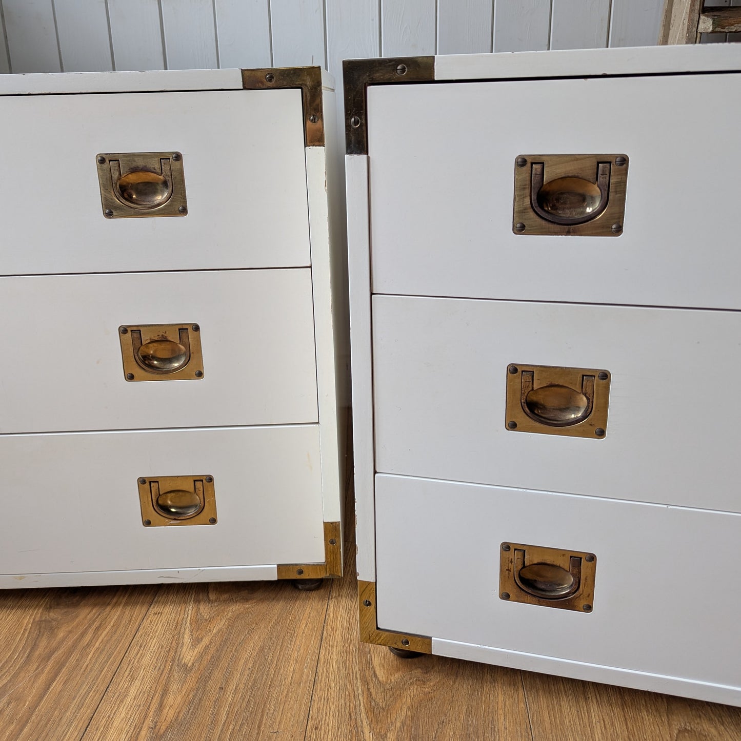 Pair of Mid Century Campaign Style Drawers