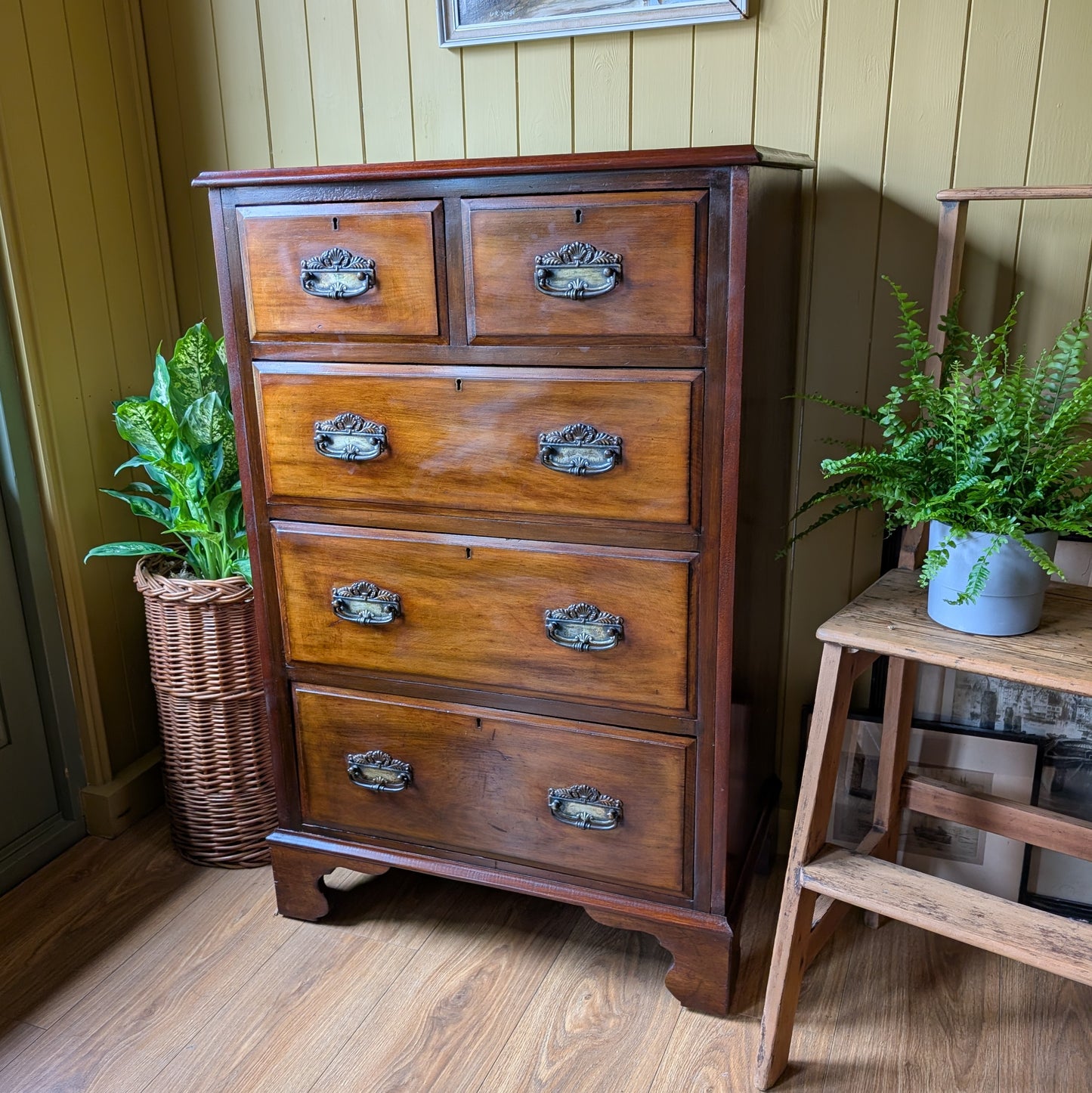 Narrow Antique Chest of Drawers