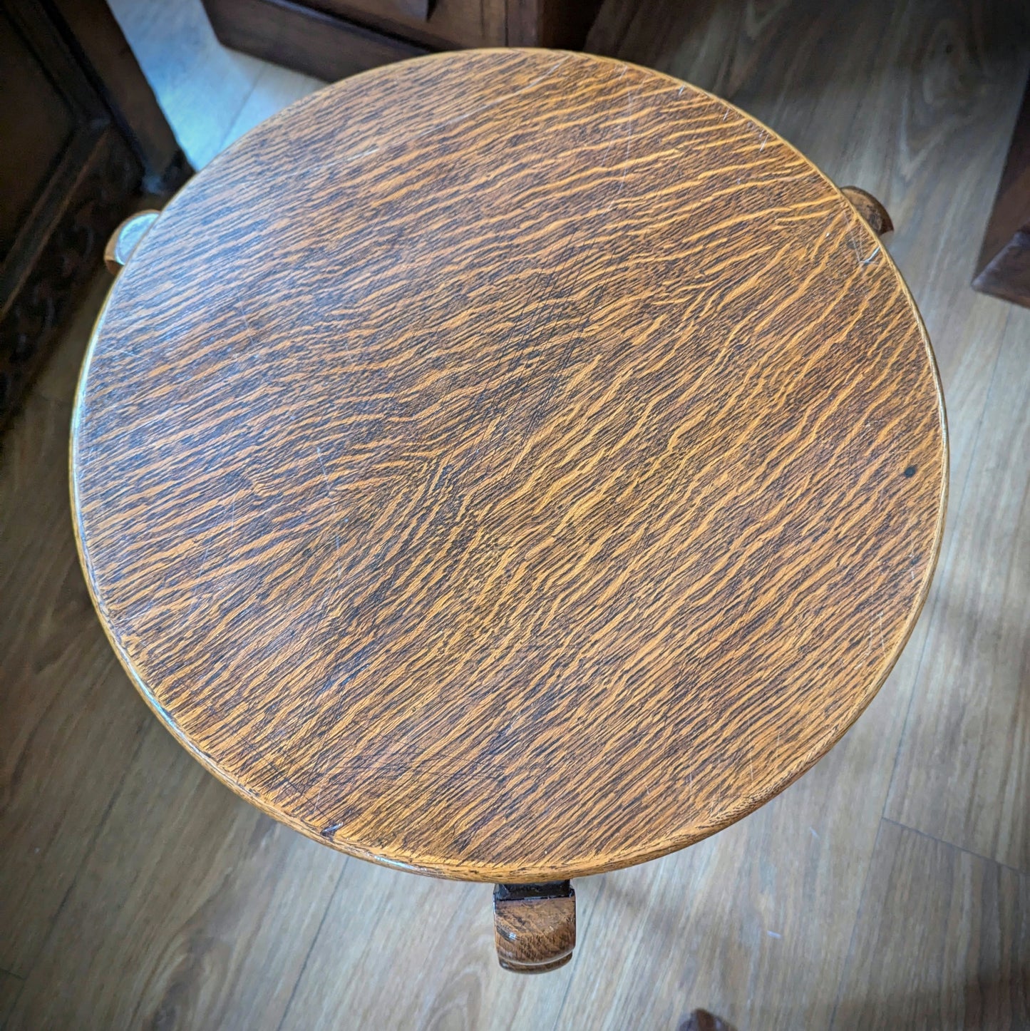 Set of Three Stacking Oak Side Tables