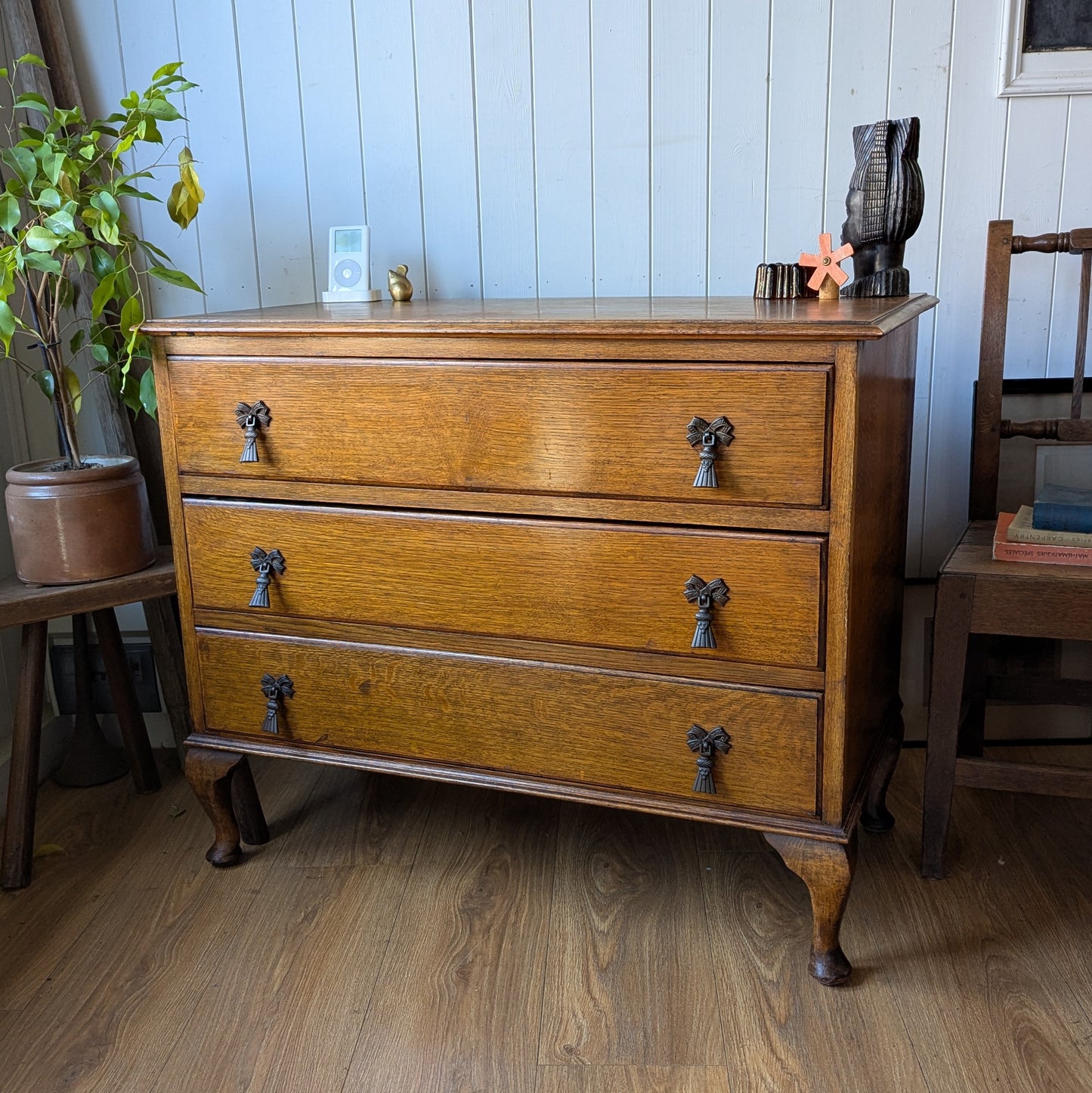 Small Antique Oak Chest of Drawers