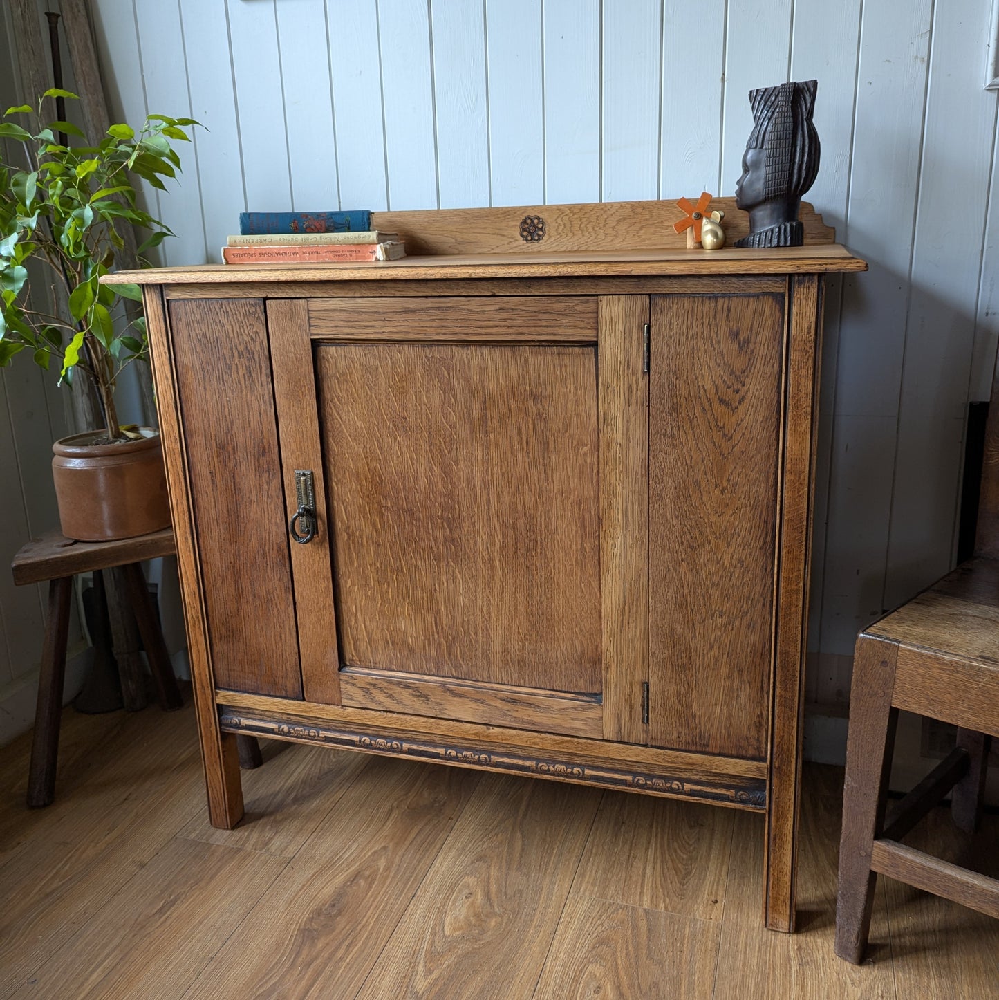 Small Antique Oak Cupboard