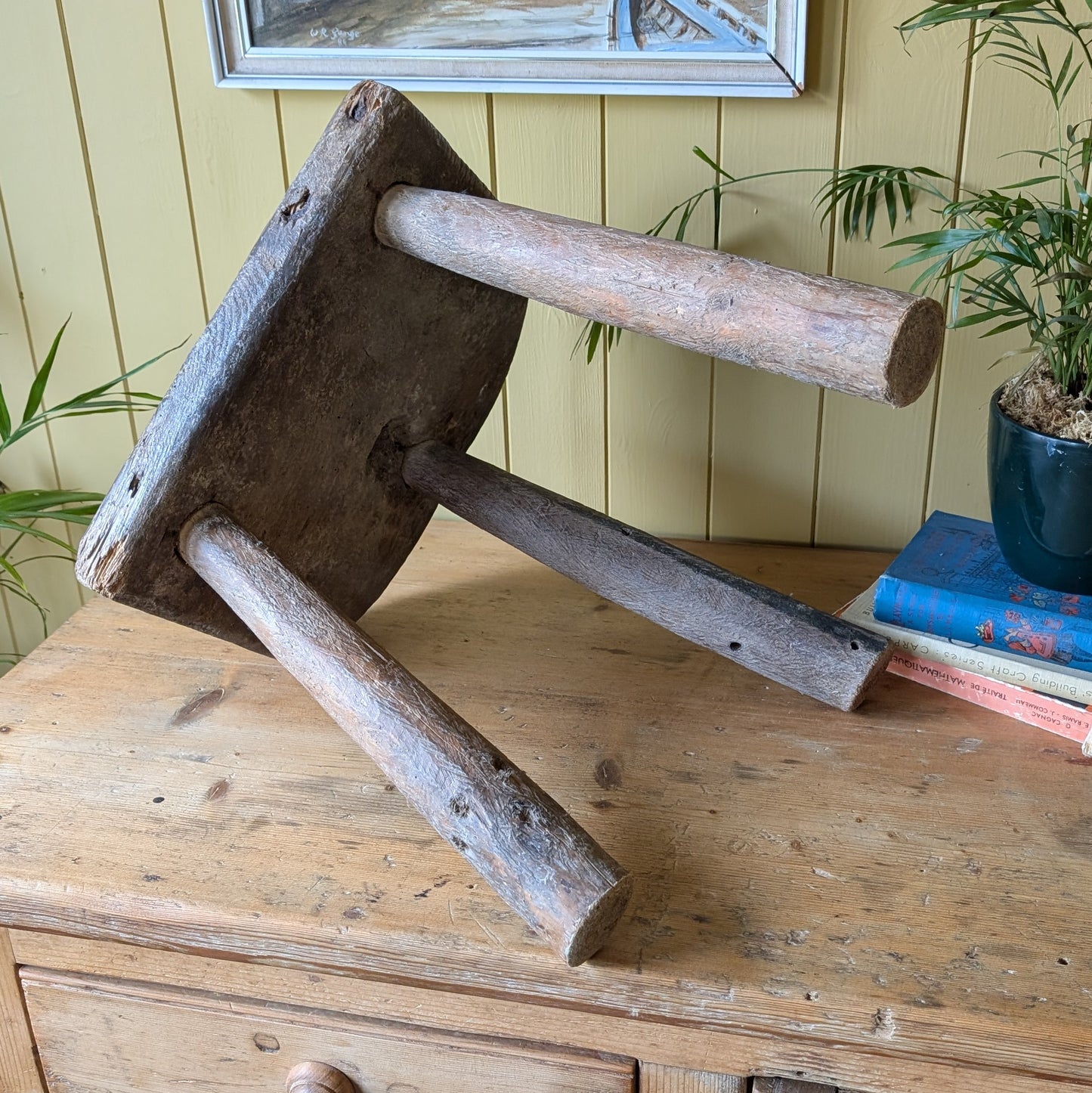 Rustic French Milking Stool