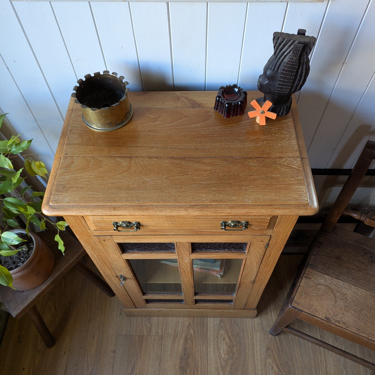 Small Arts and Crafts Glazed Cabinet