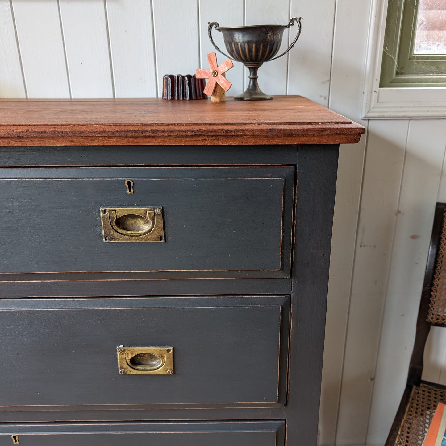 Painted Antique Chest of Drawers