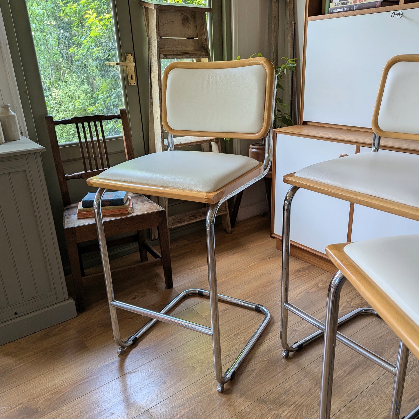 Set of Three Cesca Bar Stools