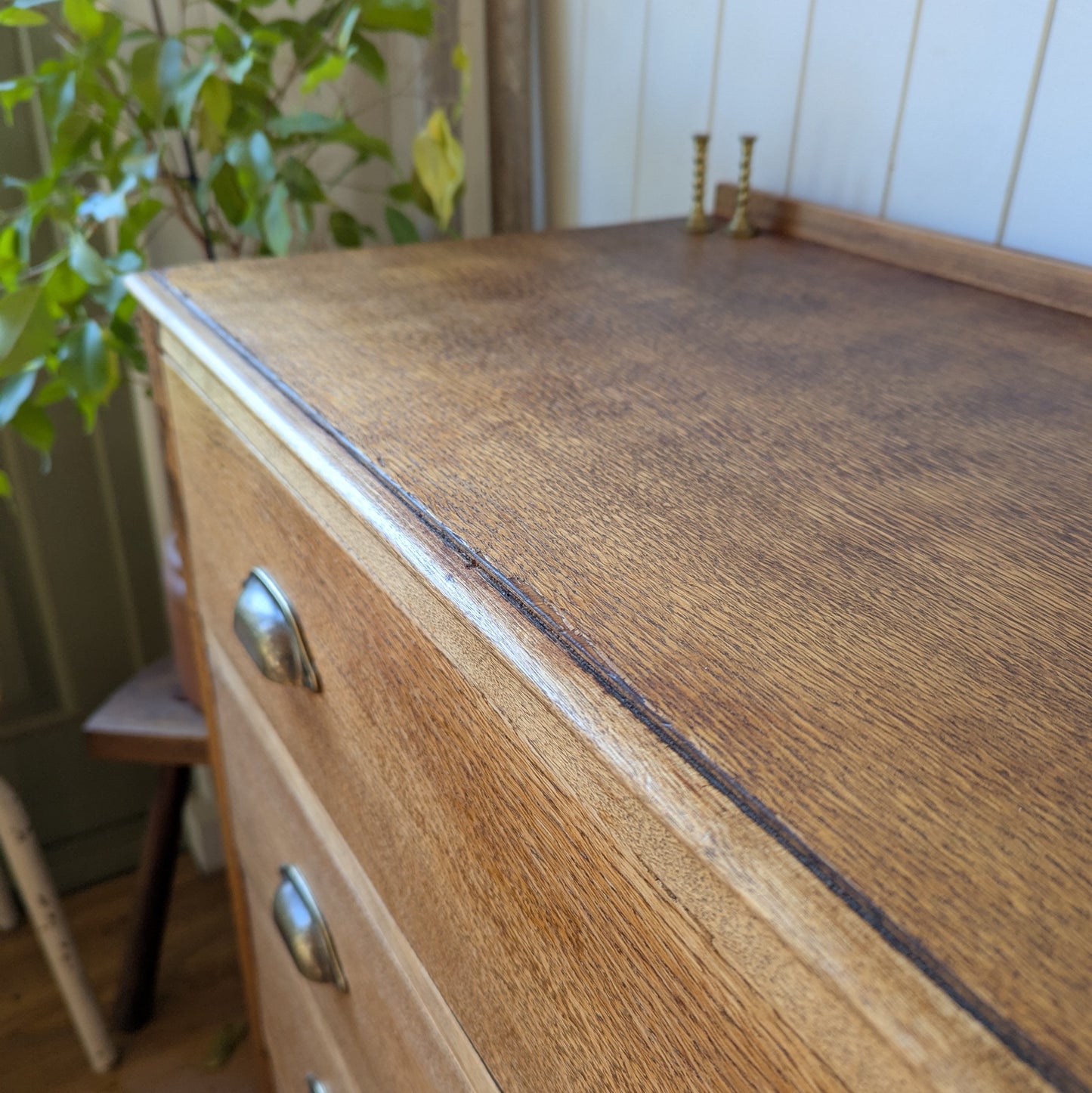 Small Vintage Oak Chest of Drawers
