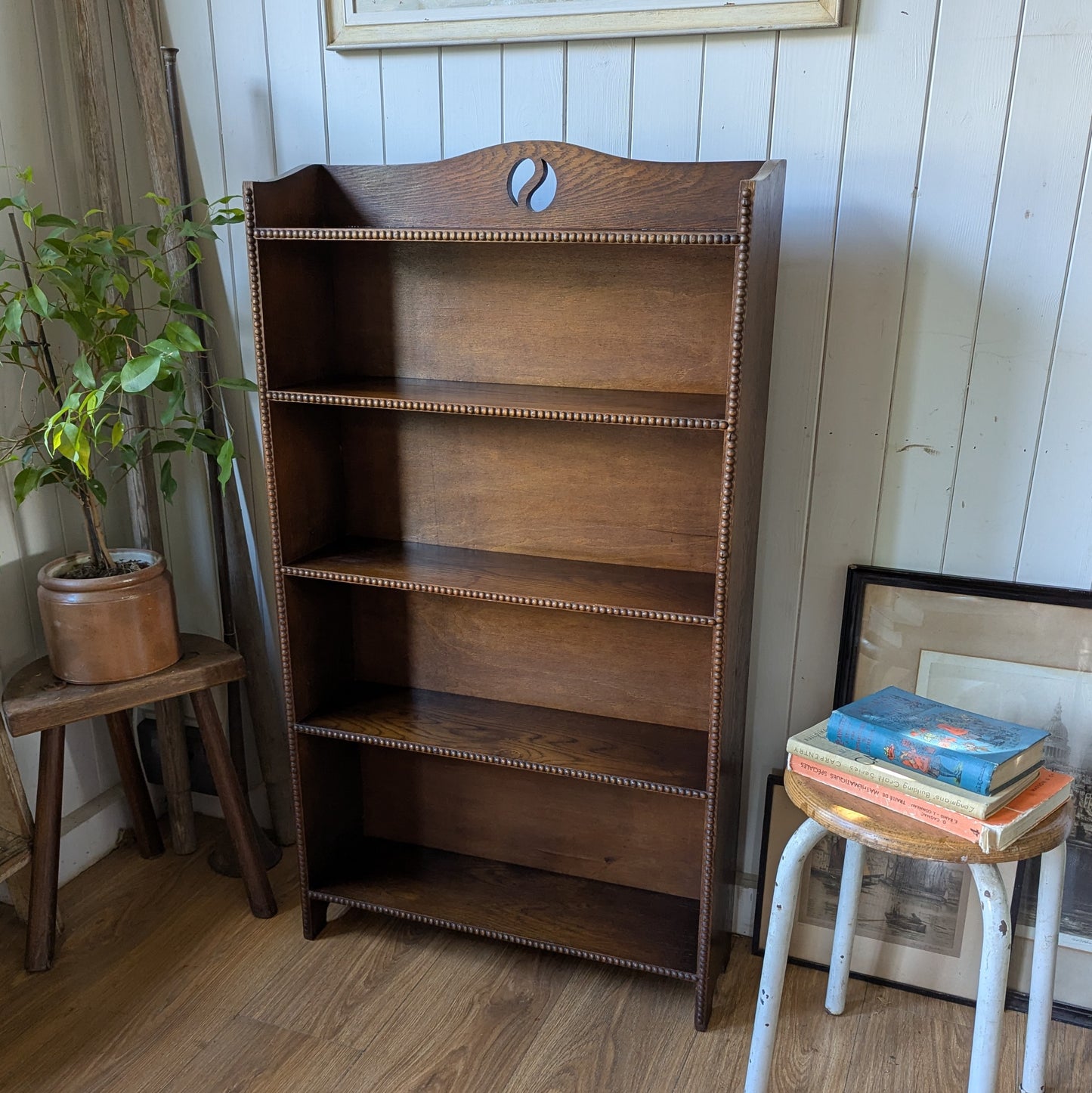 Small Antique Oak Bookcase