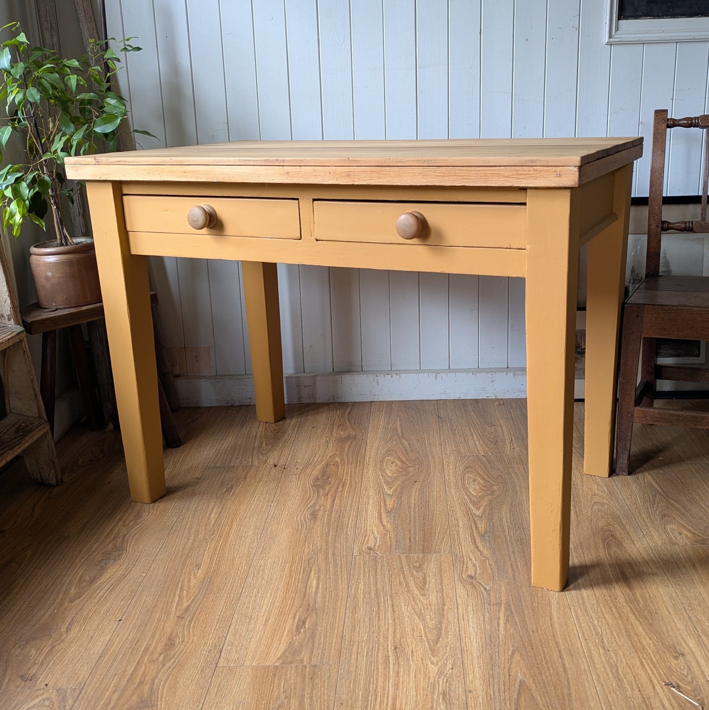 Painted Victorian Pine Table