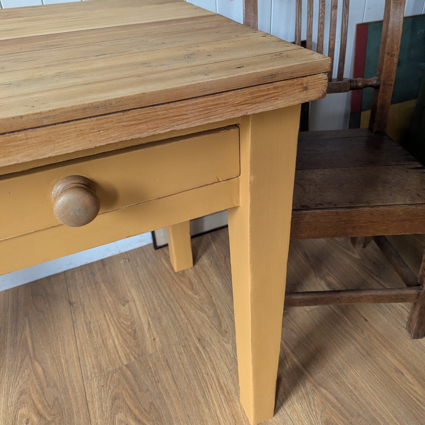 Painted Victorian Pine Table