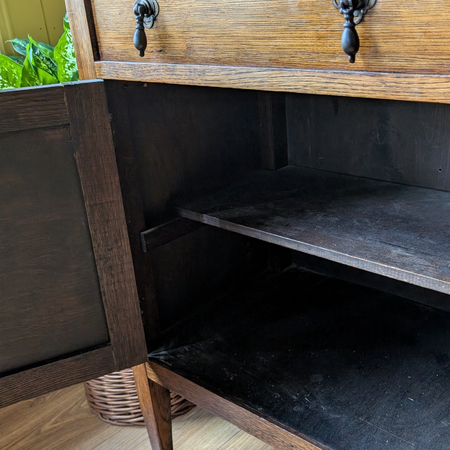Arts and Crafts Glazed Oak Dresser