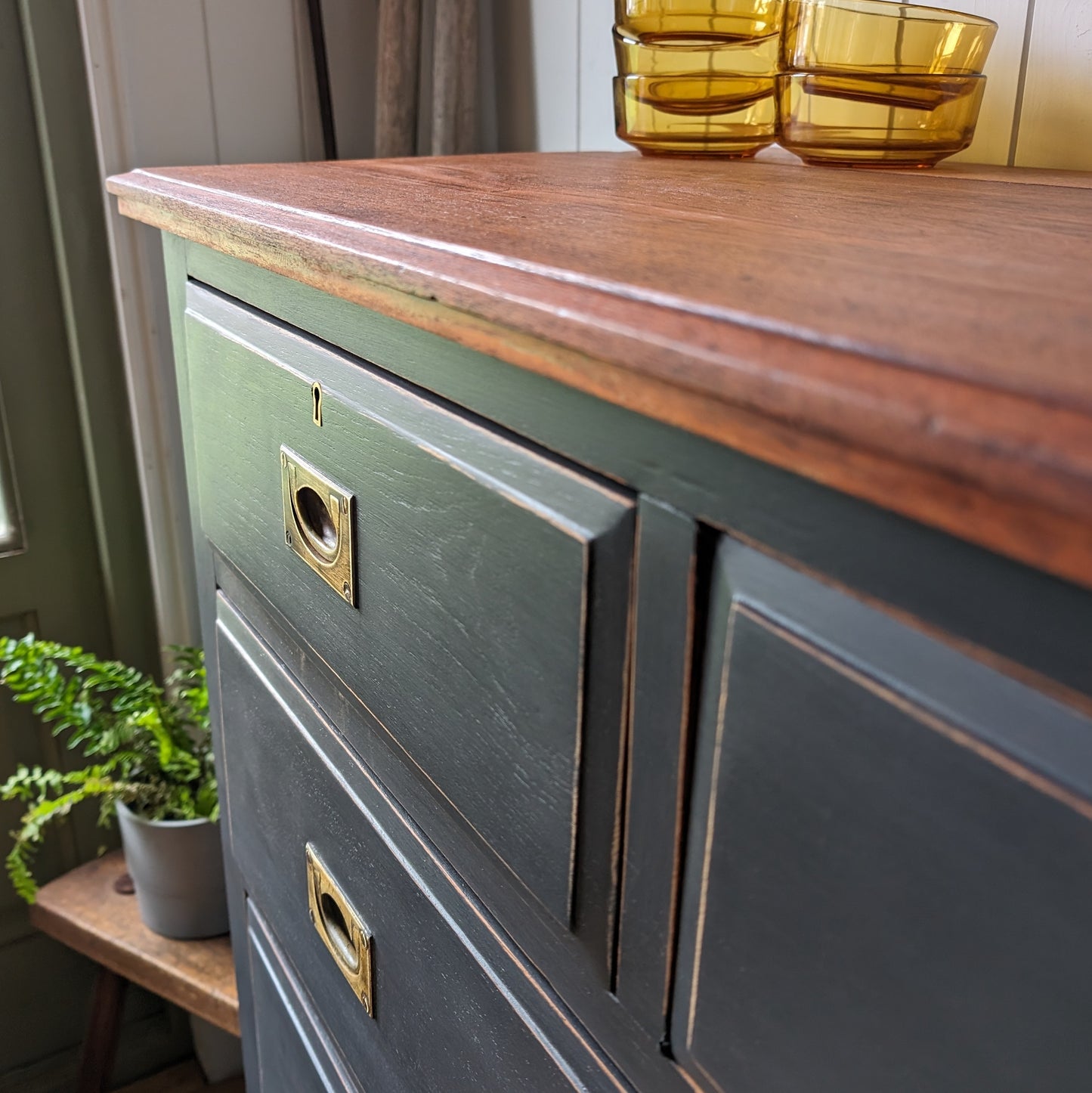 Painted Antique Chest of Drawers