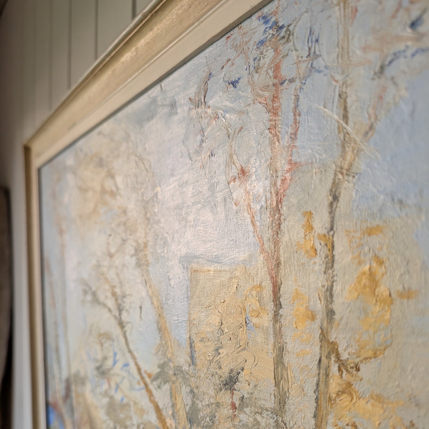Semi Abstract "Riverside Reflections" Oil Painting