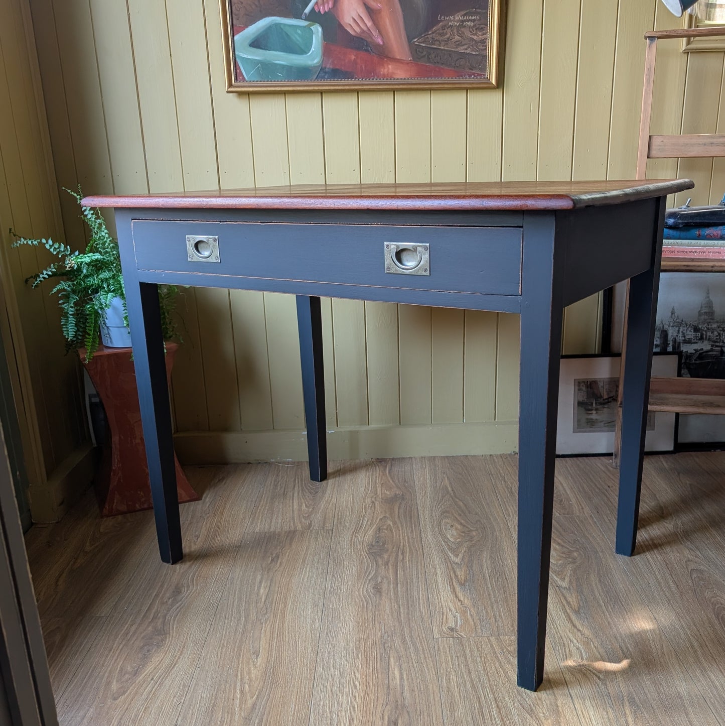 Antique Campaign Style Painted Desk