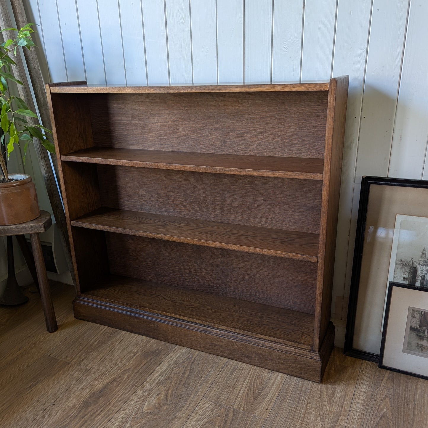 Small Vintage Oak Bookcase