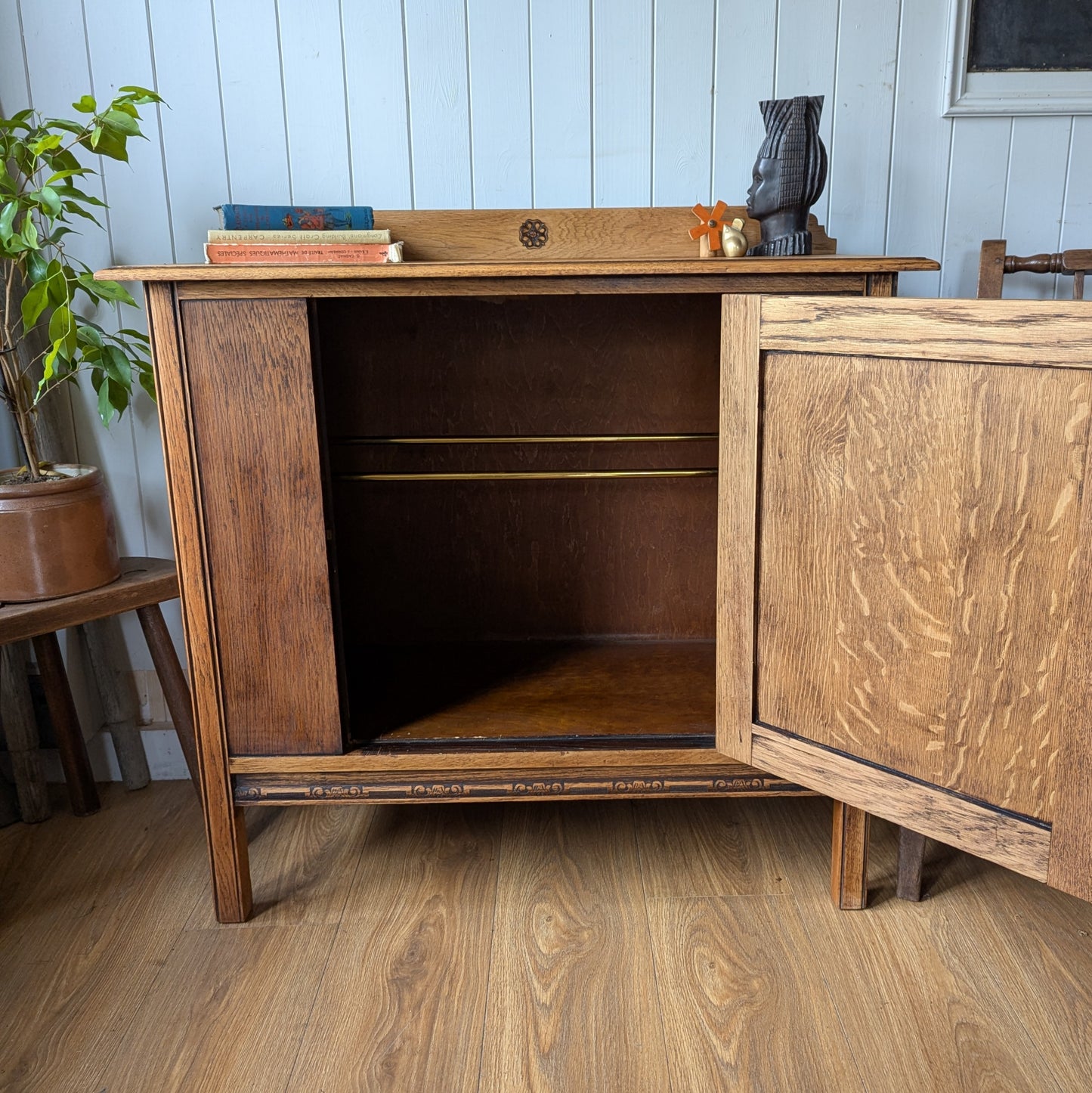 Small Antique Oak Cupboard