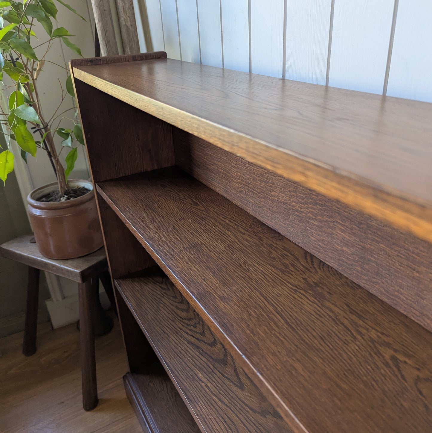 Small Vintage Oak Bookcase