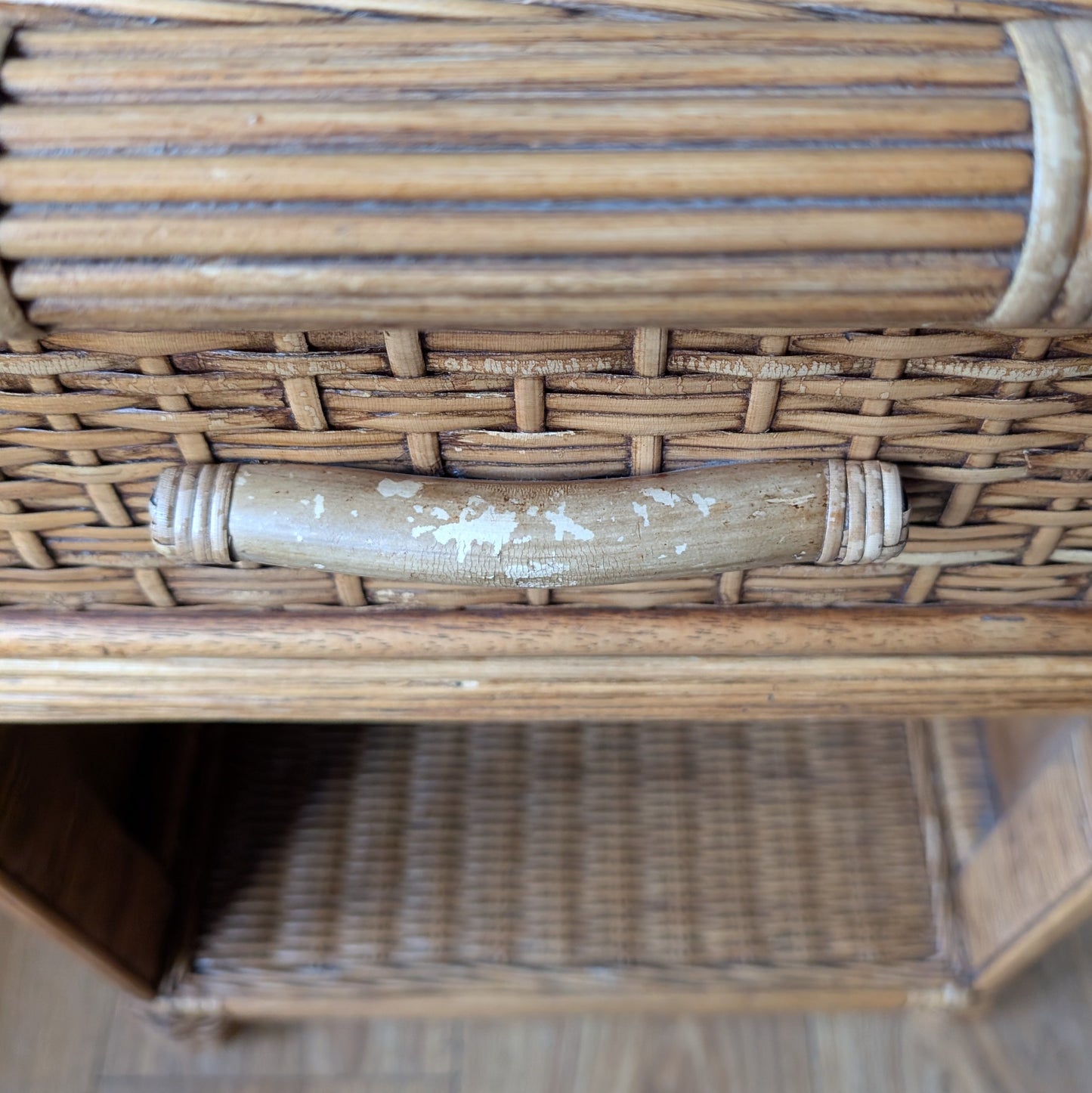 Vintage Wicker Side Table