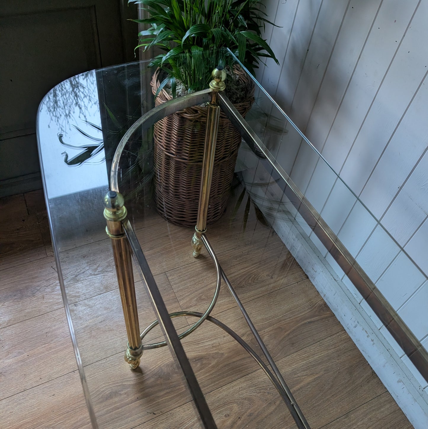 Mid Century La Barge Style Console Table
