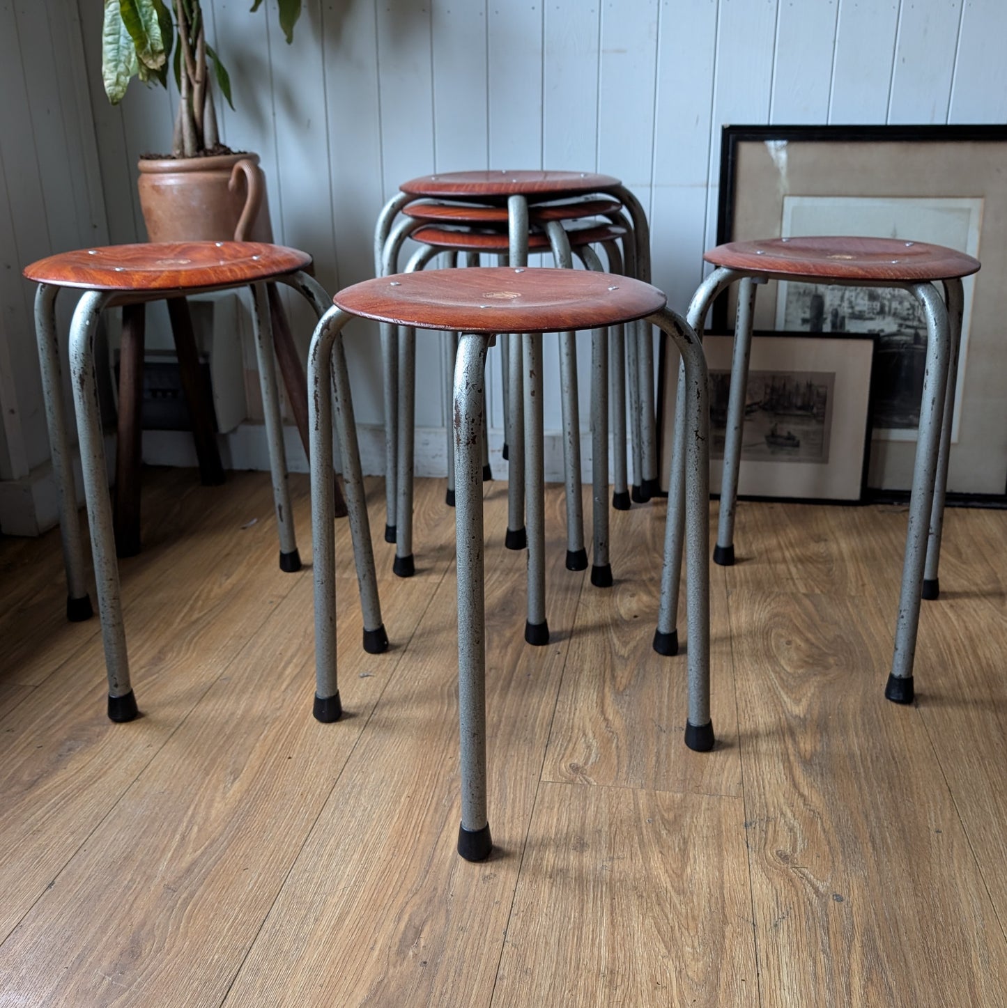 Vintage Danish Stacking Stool
