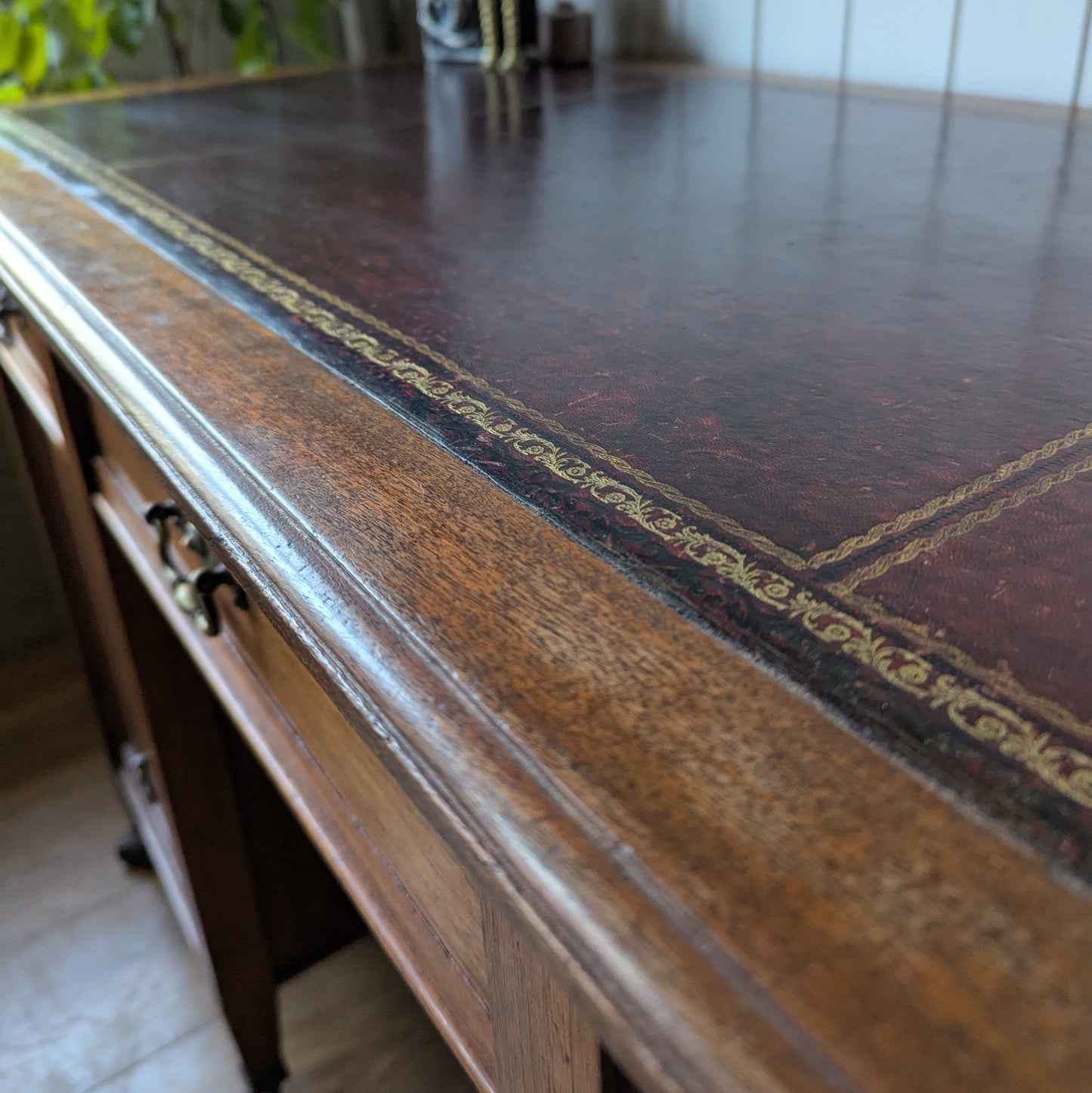 Antique Twin Pedestal Desk