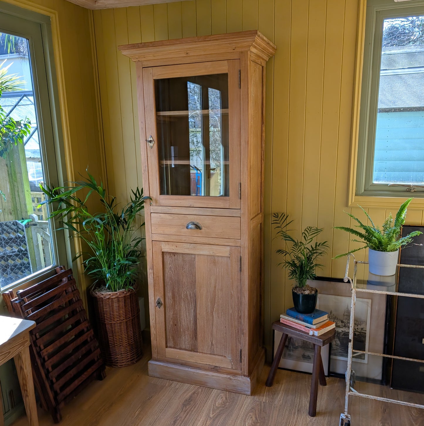 Reclaimed Teak Glazed Cabinet