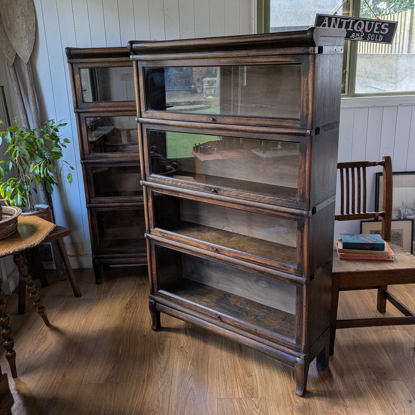 Pair of Antique Globe Wernicke Barristers Bookcases
