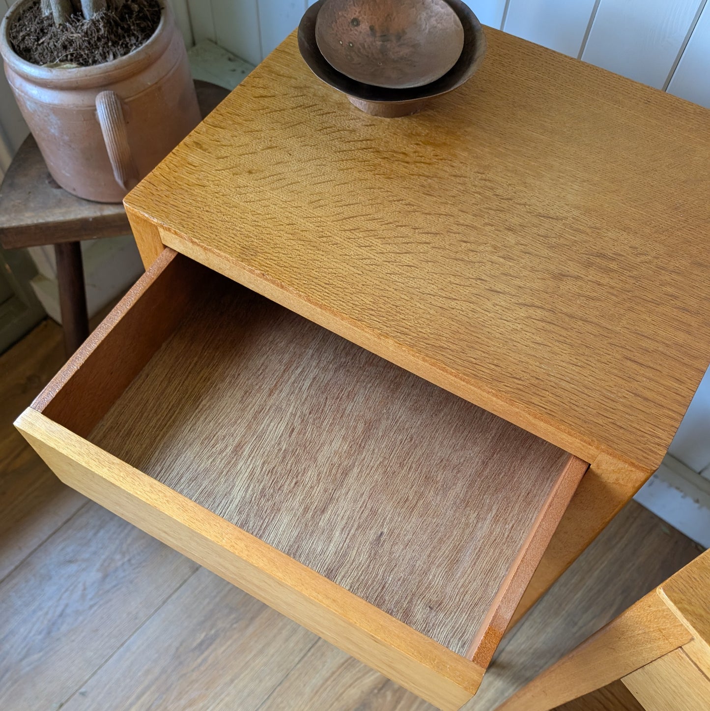 Pair of Mid Century Bedside Tables by H E Gibbs Ltd